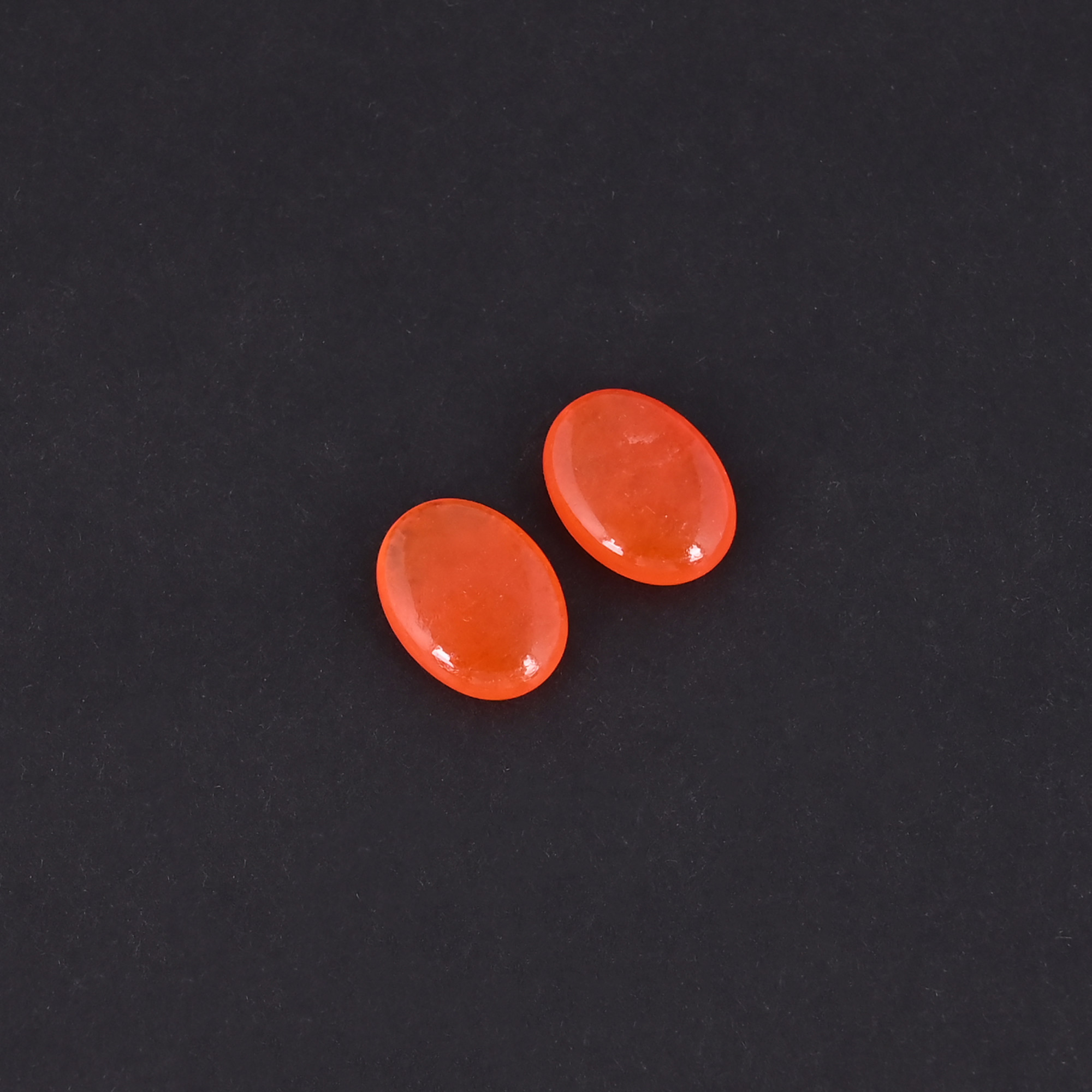 Orange Jade Oval Cabochon Wholesale Lot Loose Gemstone For Jewelry Making Earrings