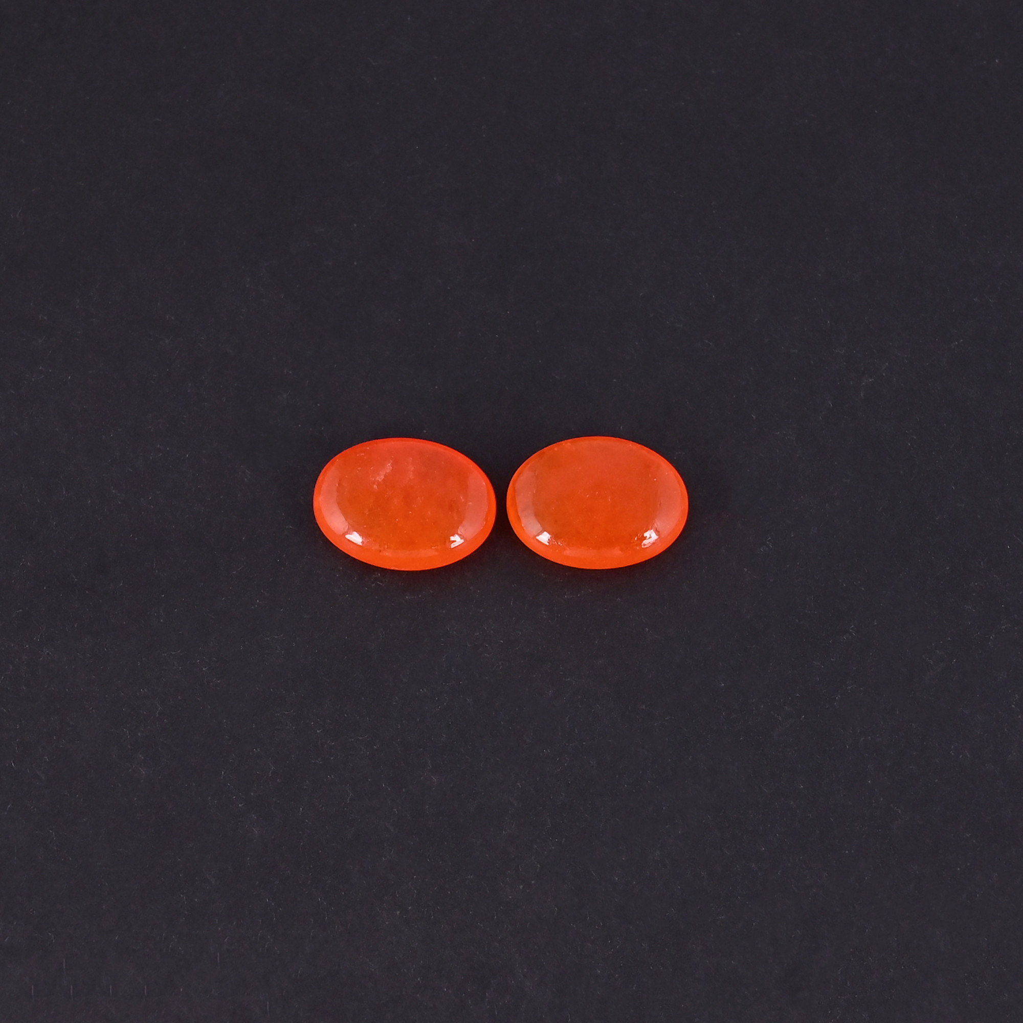 Orange Jade Oval Cabochon Wholesale Lot Loose Gemstone For Jewelry Making Earrings