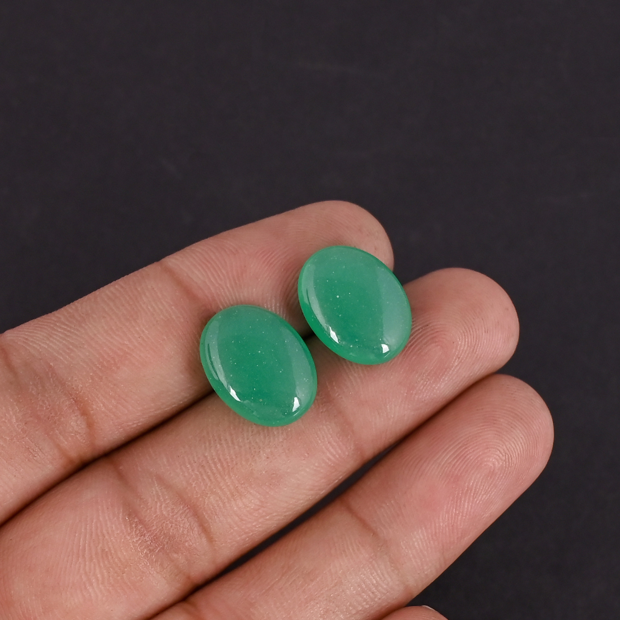Green Onyx Wholesale Lot Loose Oval Handcrafted Gemstone Lot Stone For Jewelry Making Gemstones