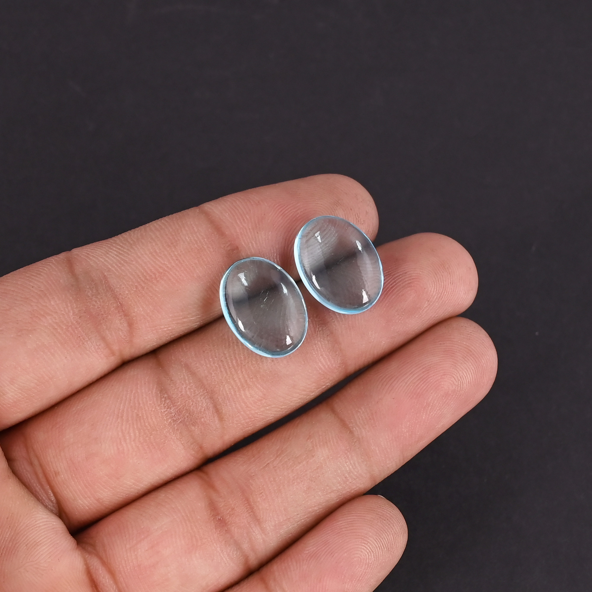 Blue Topaz Hydro Wholesale Lot Loose Oval Gemstone Lot Stone For Jewelry Making Ring Earrings