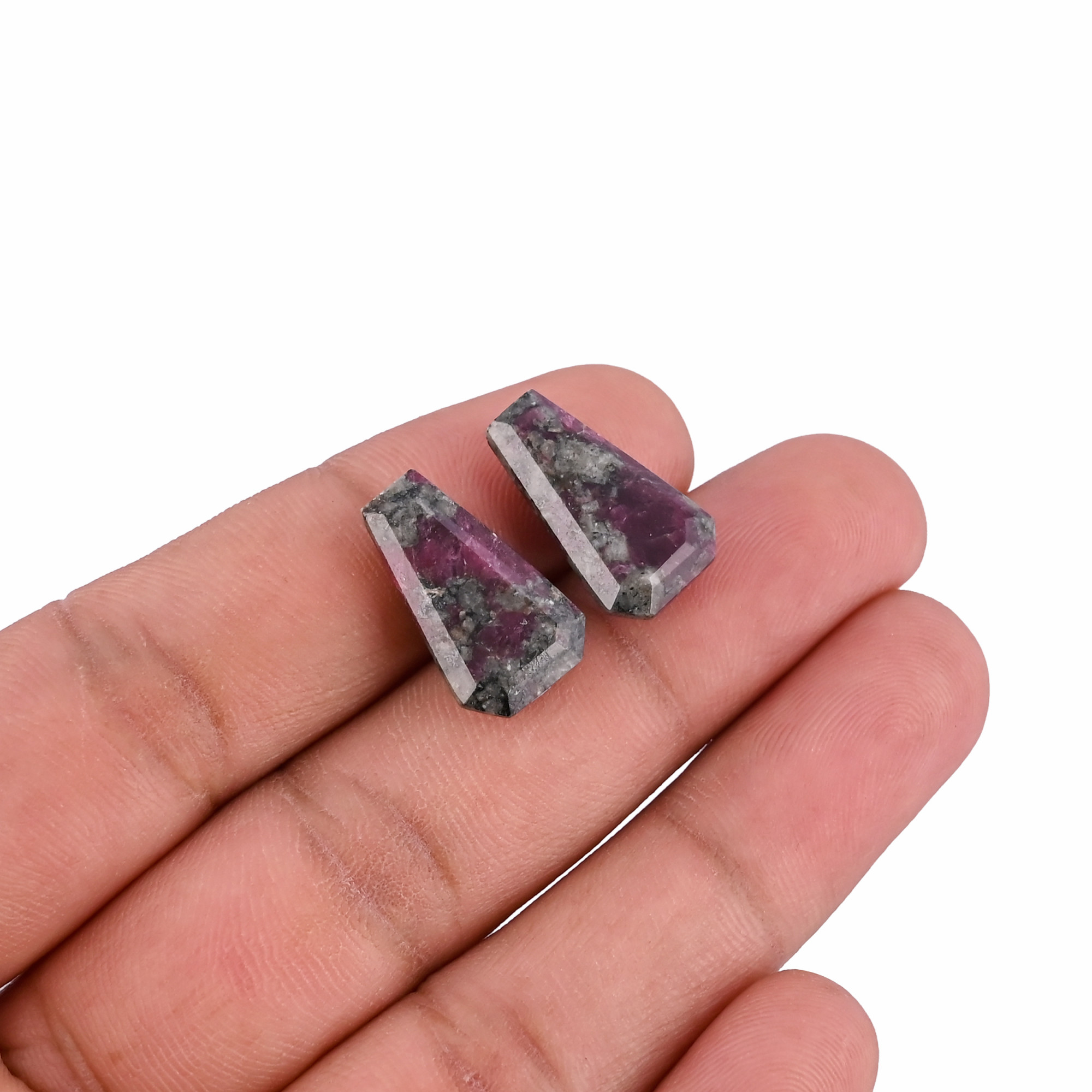 Wholesale Natural Eudialyte Coffin Gemstone Jewelry Making Stone For Earrings Custom Stone