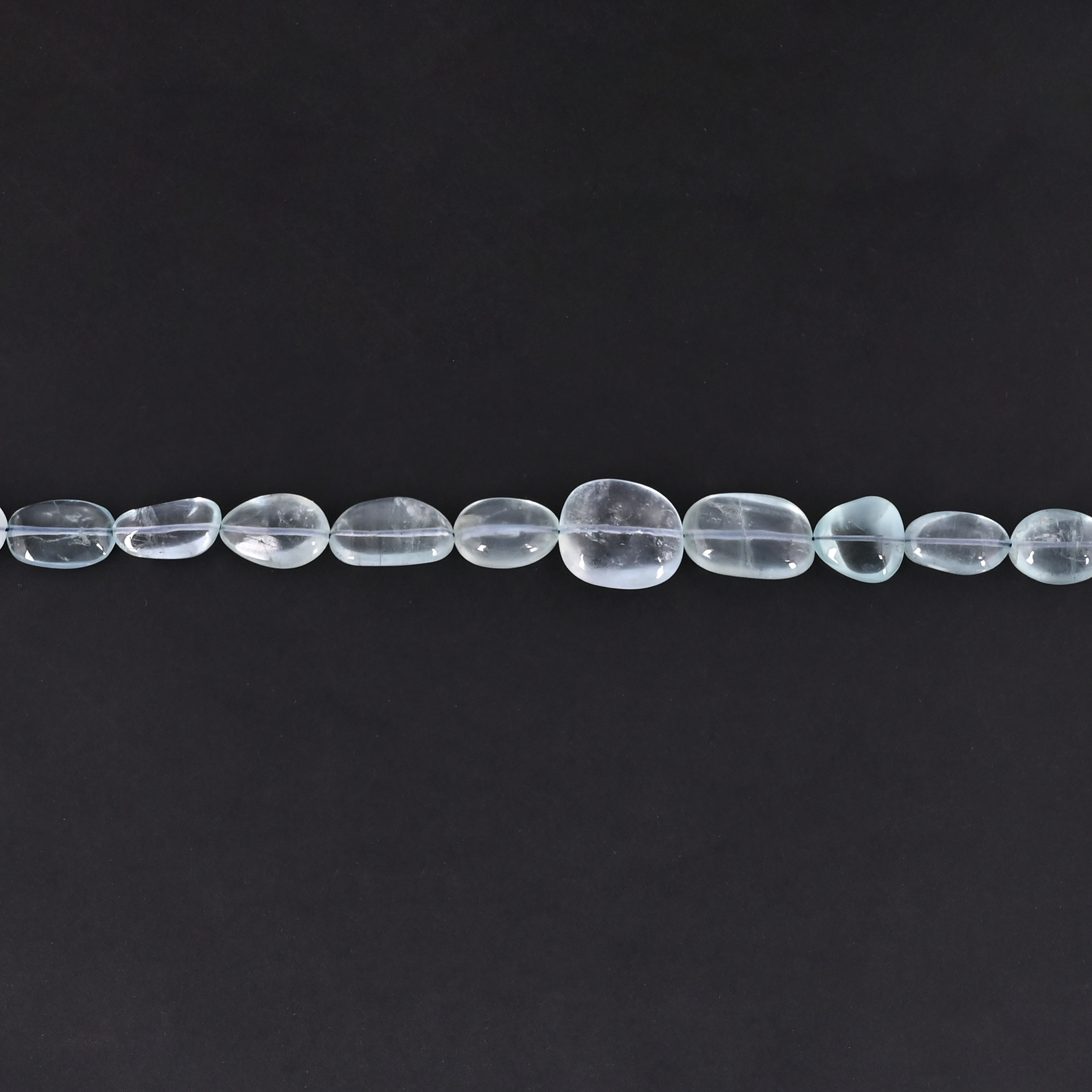 Natural Aquamarine Beaded Necklace Handmade Genuine Gemstone Necklace Wholesale Fashion Jewelry for Women