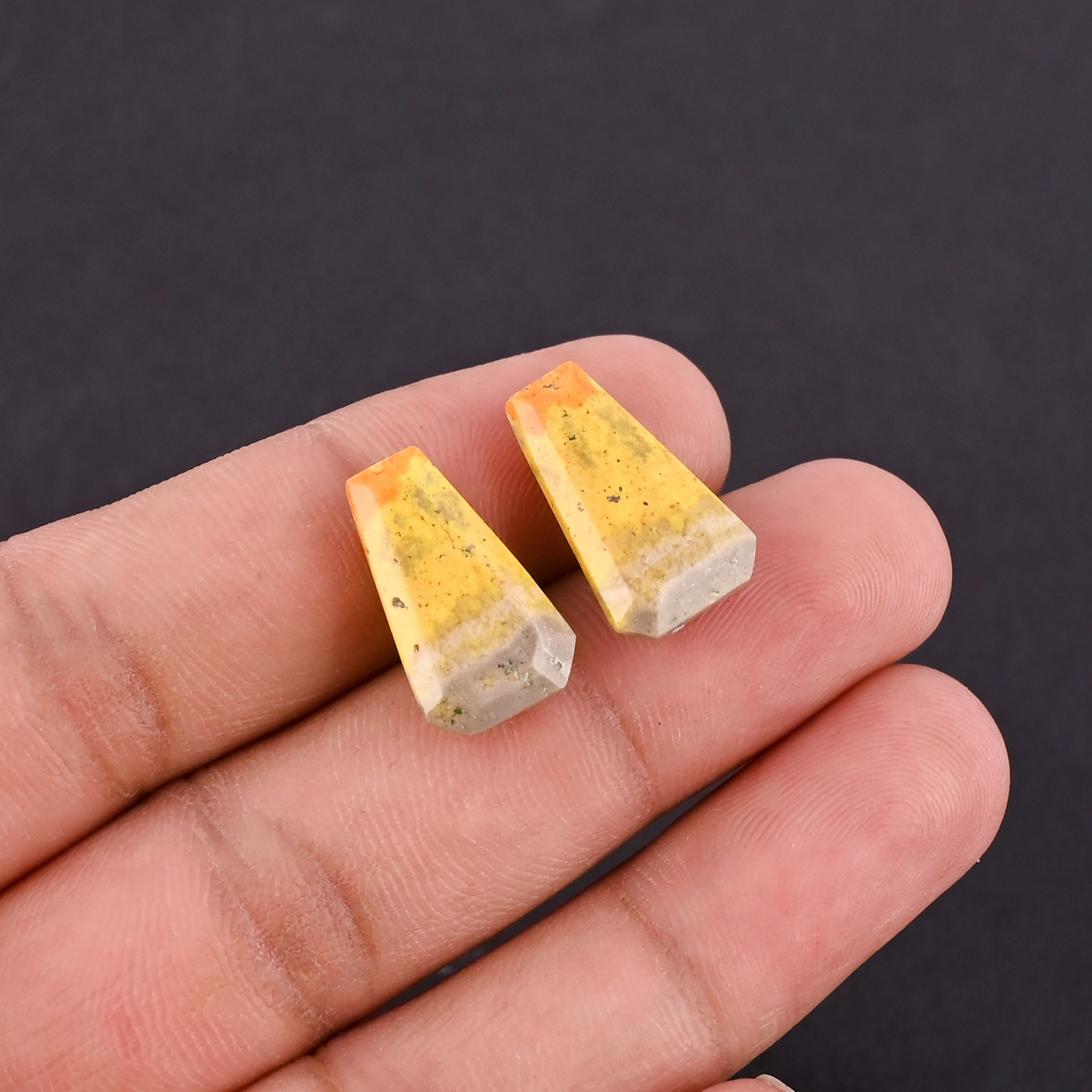 Wholesale Gemstone Lot Bumble Bee Jasper Coffin Stone Jewelry Making Stone For Earrings