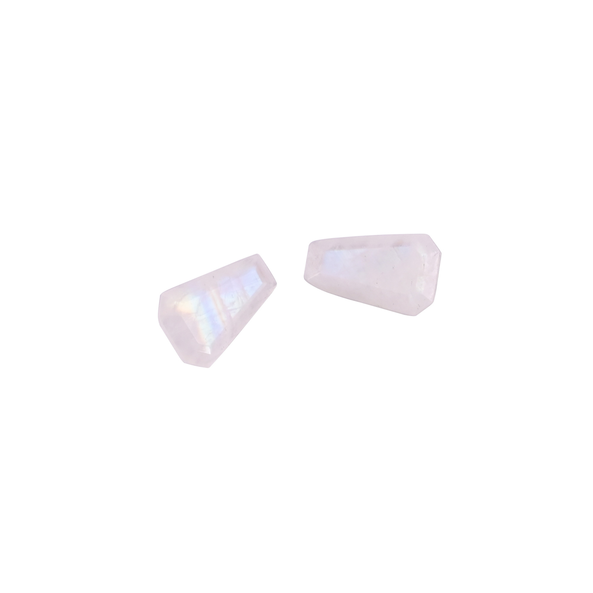 Wholesale Gemstone Lot Rainbow Moonstone Coffin Stone Jewelry Making Stone For Earrings