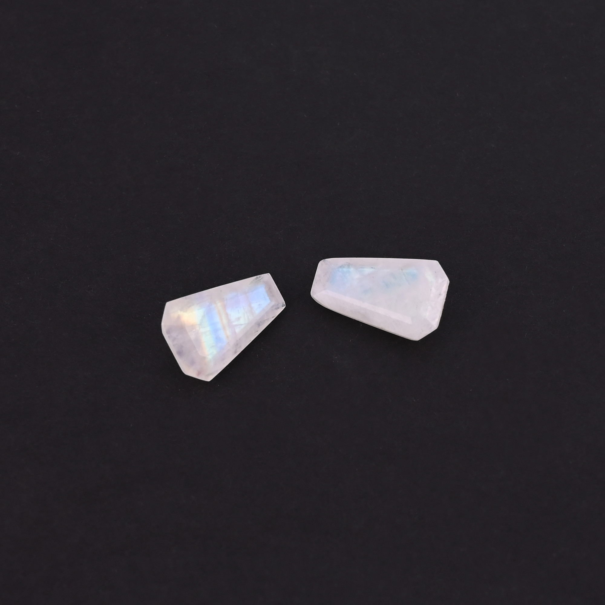 Wholesale Gemstone Lot Rainbow Moonstone Coffin Stone Jewelry Making Stone For Earrings