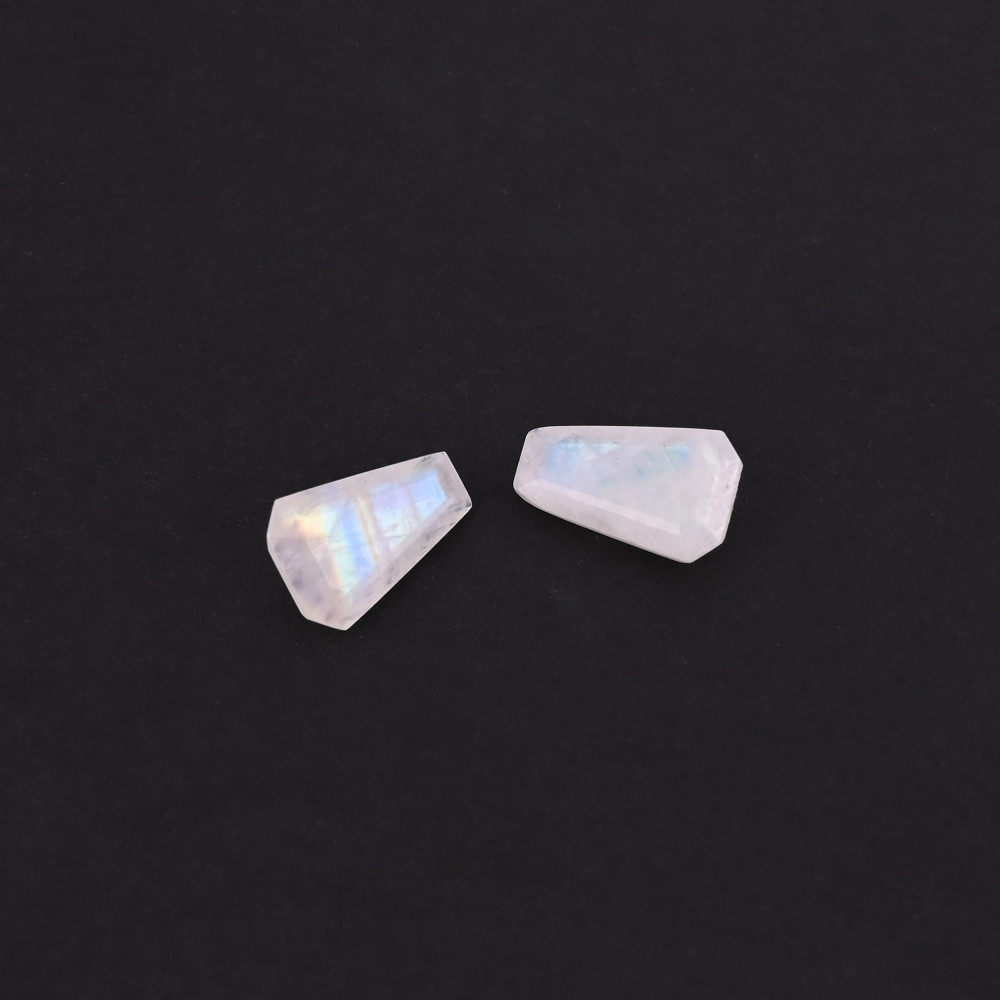 Image of Wholesale Gemstone Lot Rainbow Moonstone Coffin Stone Jewelry Making Stone For Earrings