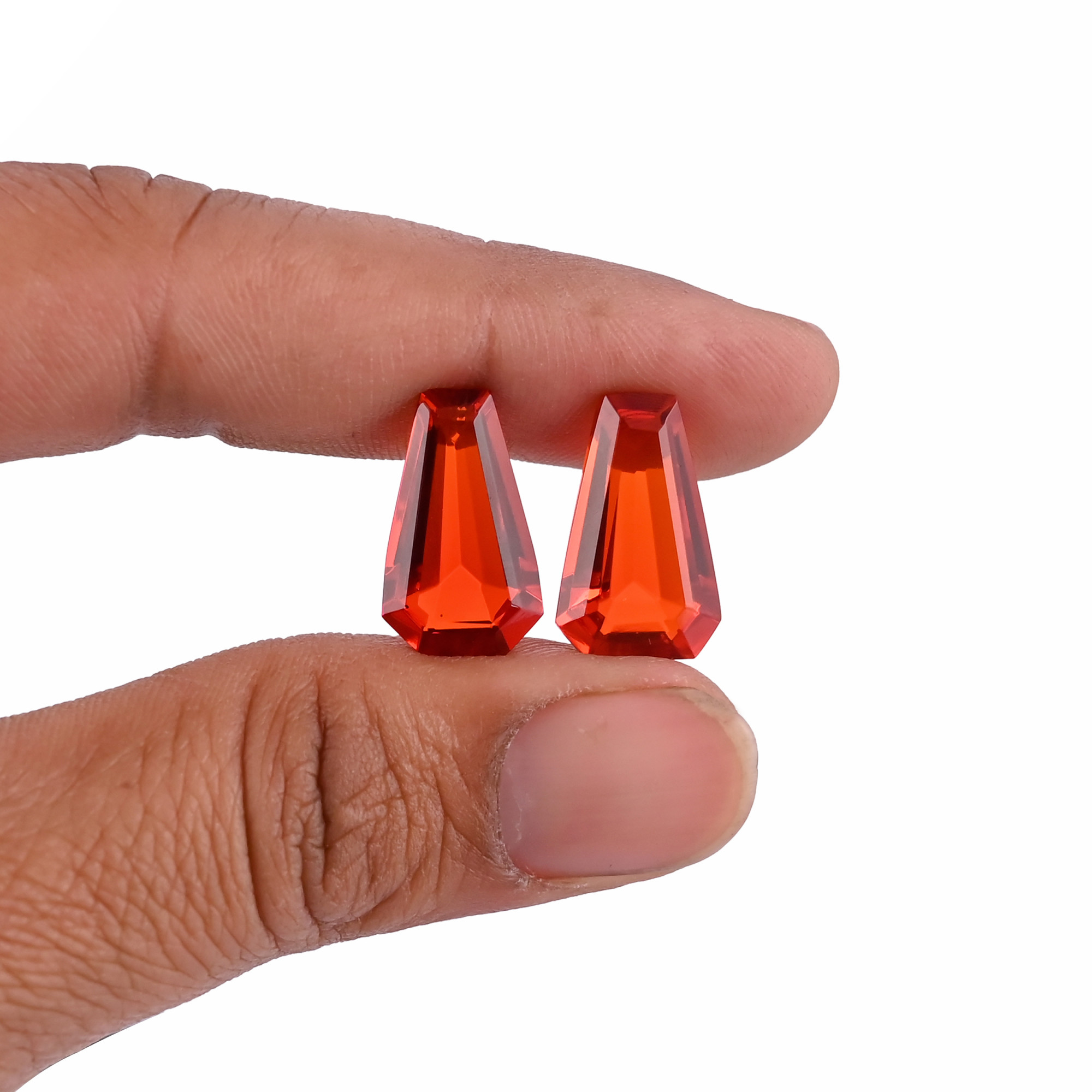 Wholesale Natural Mandarin Garnet Gemstone for Jewelry Making Rings Earrings Loose Coffin Stone