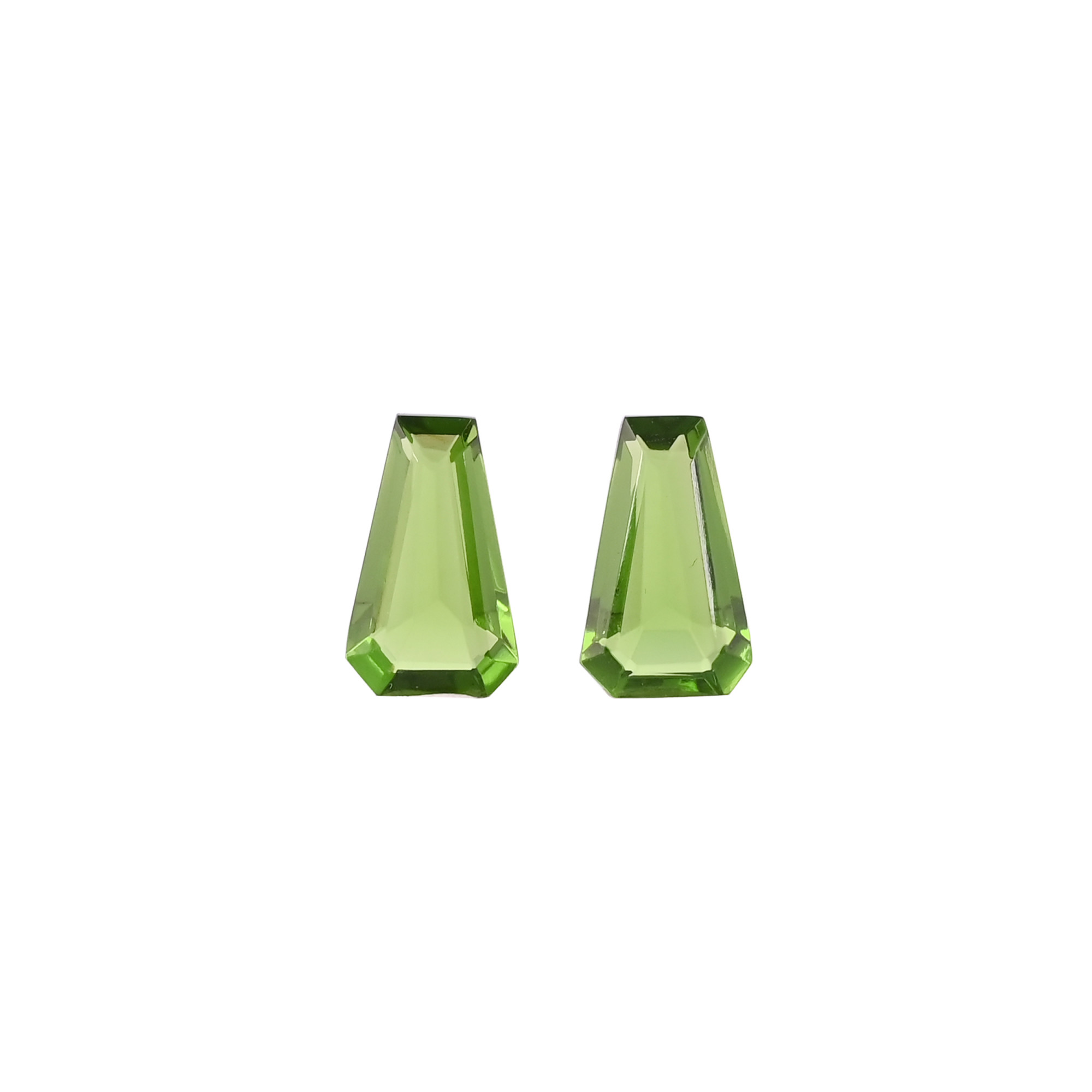Peridot Hydro Quartz Gemstone Coffin Shape Stone For Jewelry Making Earring Loose Gemstone Handcrafted Stones Wholesale Lot