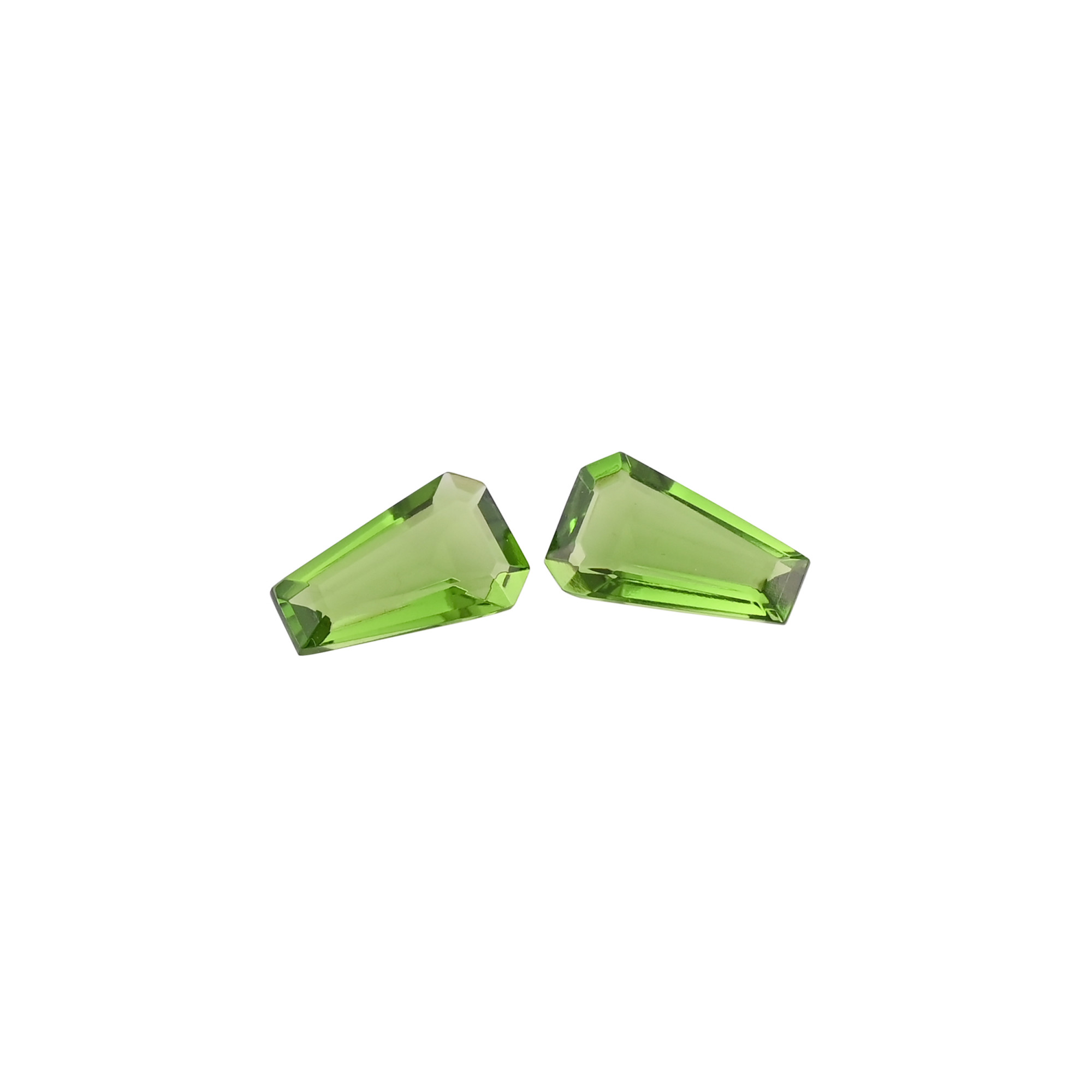 Peridot Hydro Quartz Gemstone Coffin Shape Stone For Jewelry Making Earring Loose Gemstone Handcrafted Stones Wholesale Lot