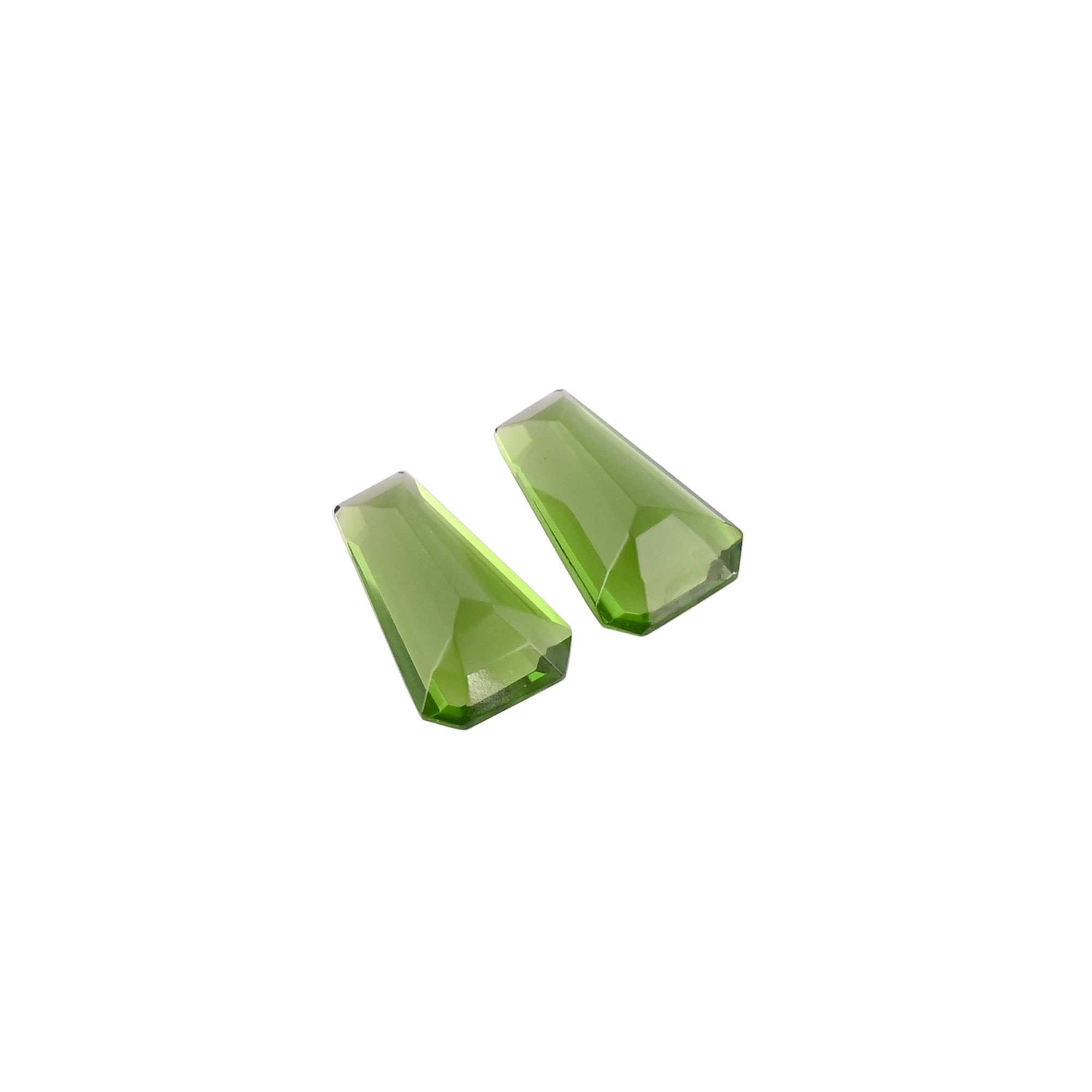 Peridot Hydro Quartz Gemstone Coffin Shape Stone For Jewelry Making Earring Loose Gemstone Handcrafted Stones Wholesale Lot