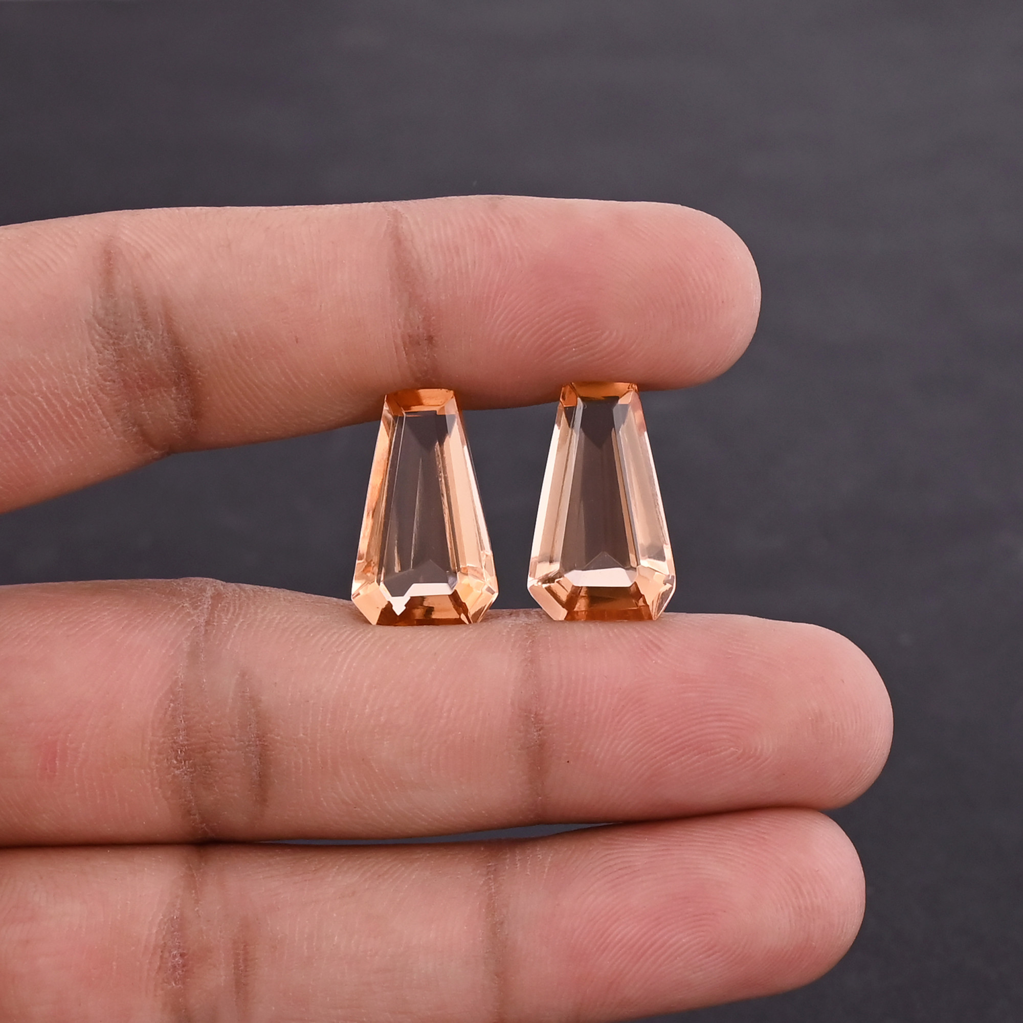 champagne stone Wholesale Lot Coffin Stone For Jewelry Making Earrings Loose Stones