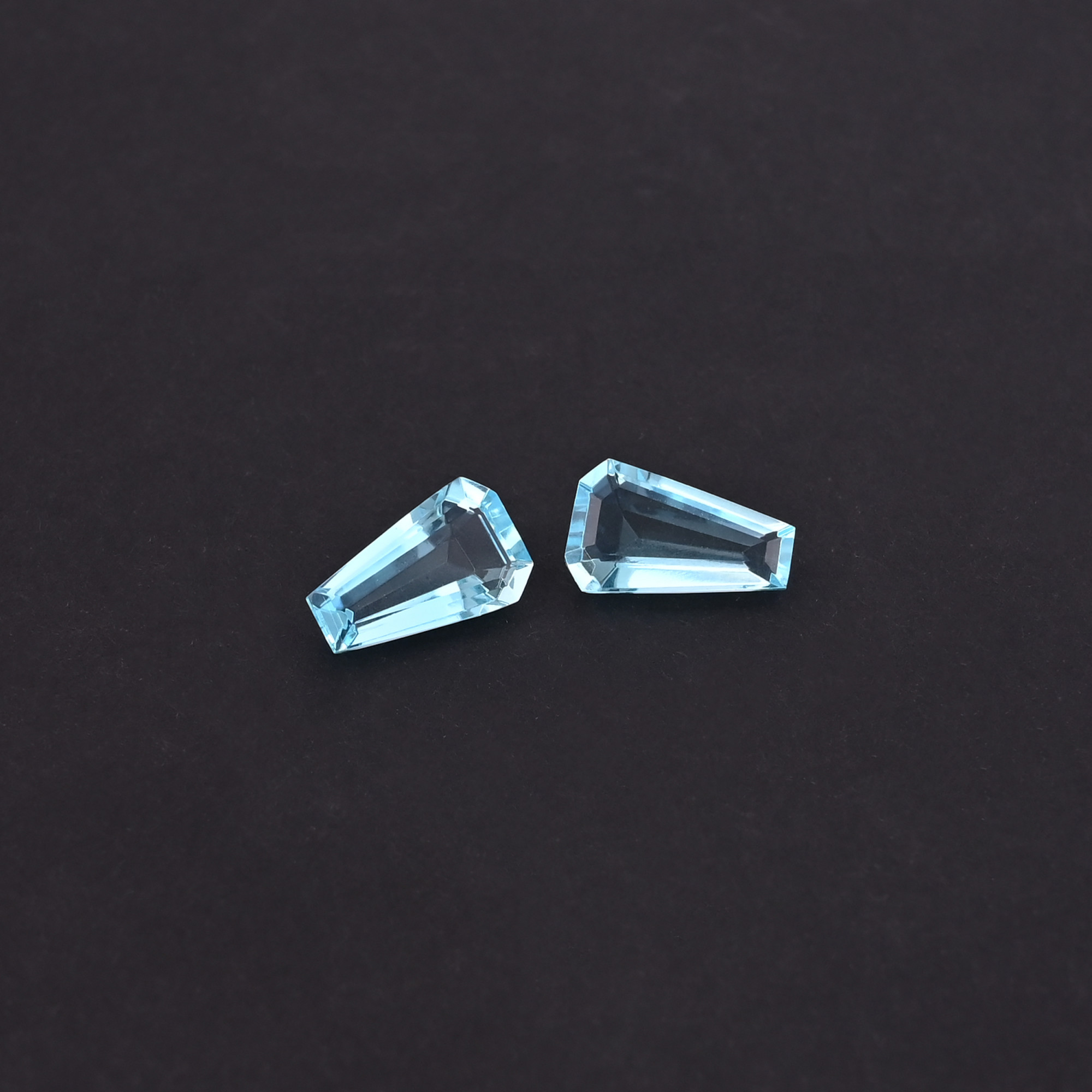 Wholesale Lot Blue Topaz Loose Gemstone Lot coffin Stone For Jewelry Making Ring Earring
