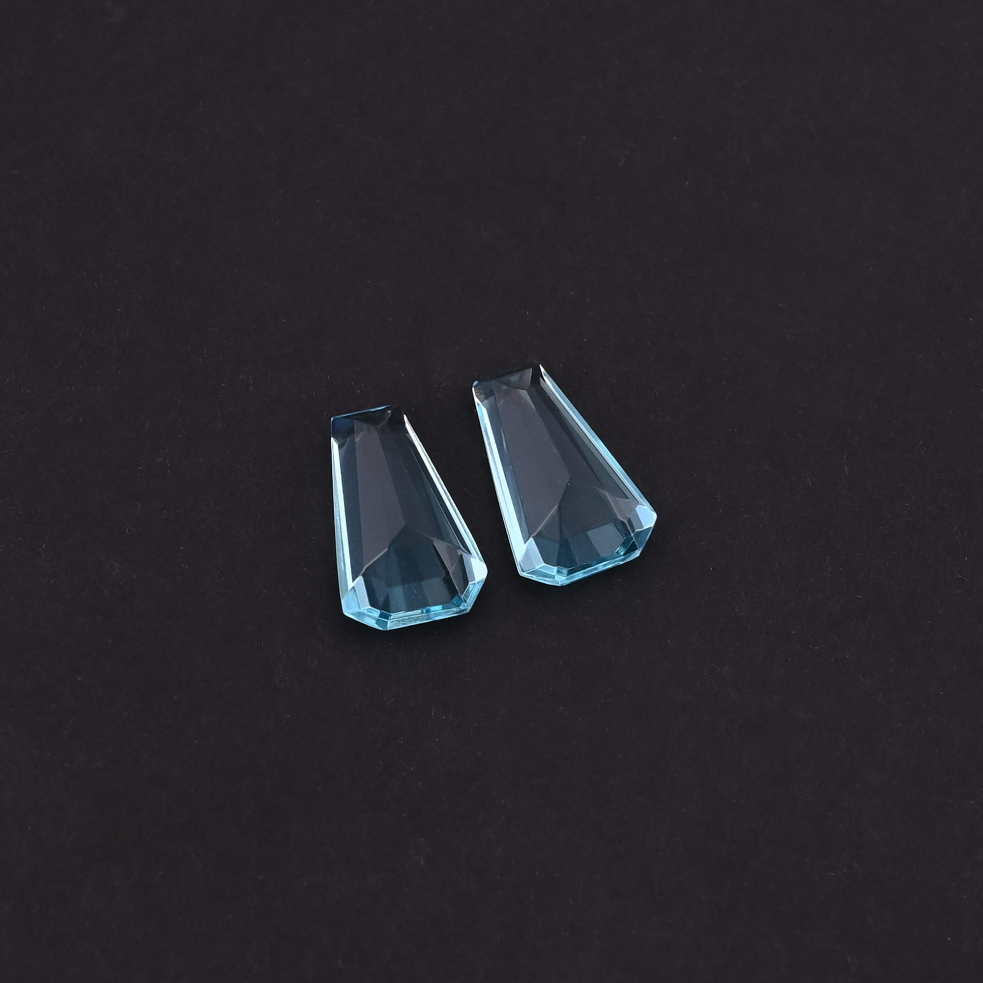 Wholesale Lot Blue Topaz Loose Gemstone Lot coffin Stone For Jewelry Making Ring Earring