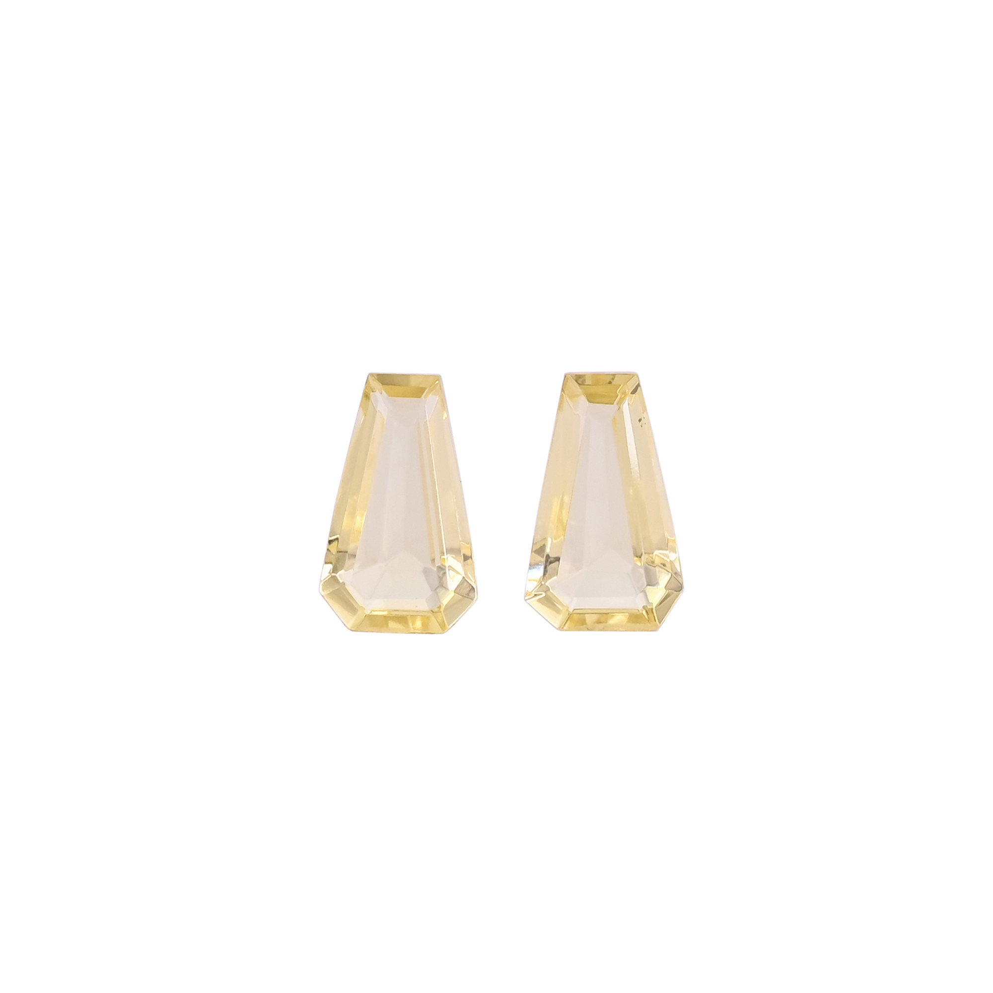 Wholesale Gemstone Lot Lemon Quartz Coffin Shape Gemstone For Jewelry Making Earrings