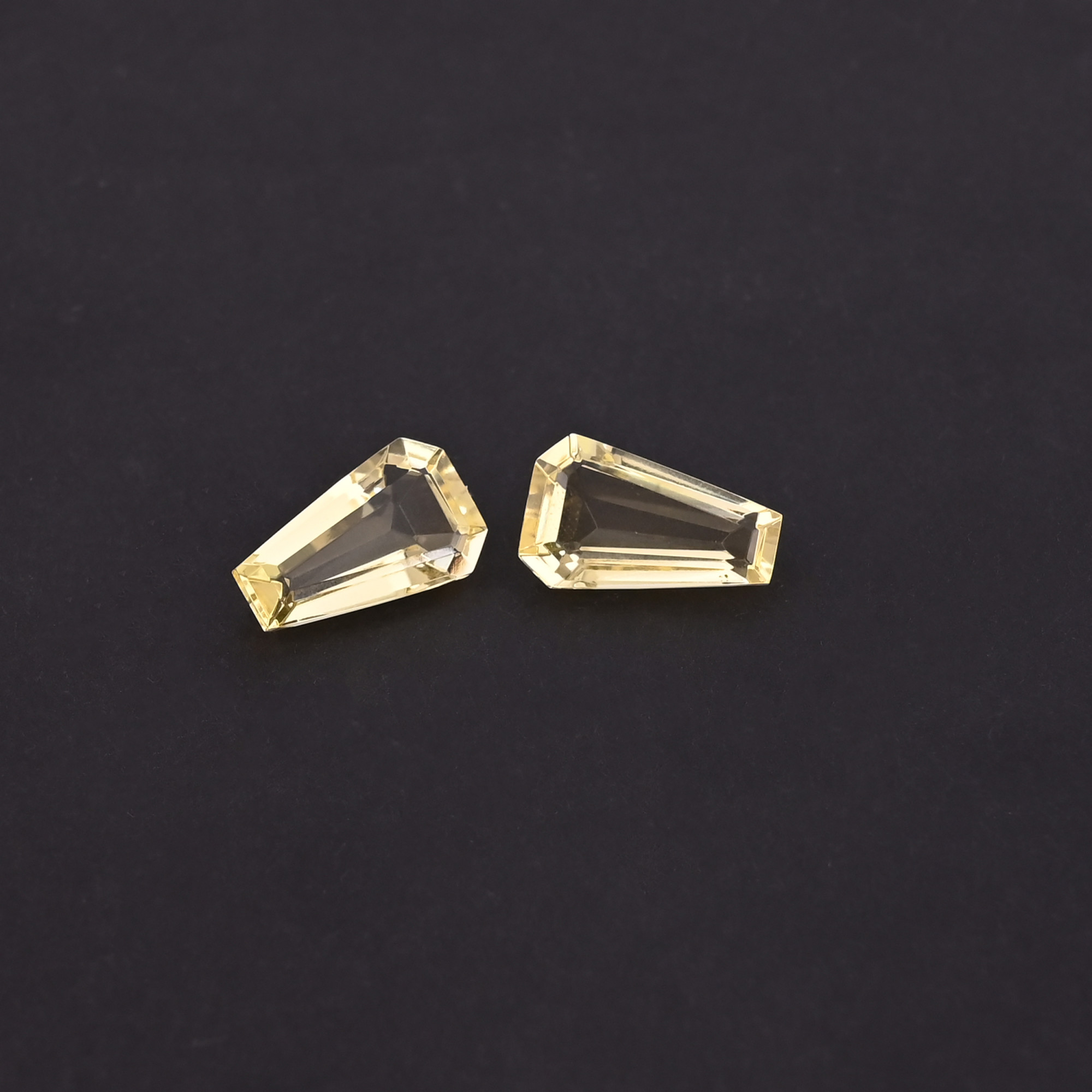 Wholesale Gemstone Lot Lemon Quartz Coffin Shape Gemstone For Jewelry Making Earrings