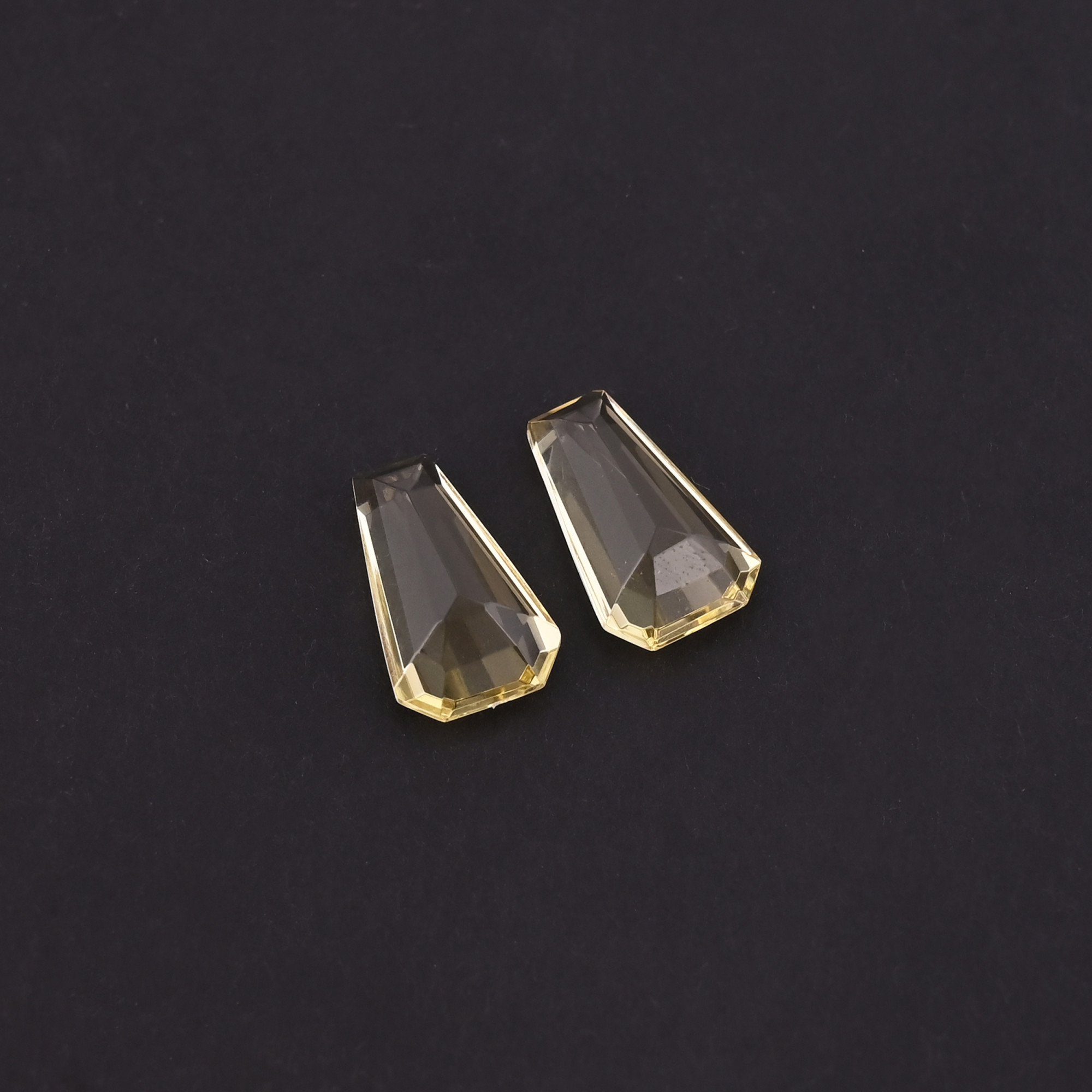 Wholesale Gemstone Lot Lemon Quartz Coffin Shape Gemstone For Jewelry Making Earrings