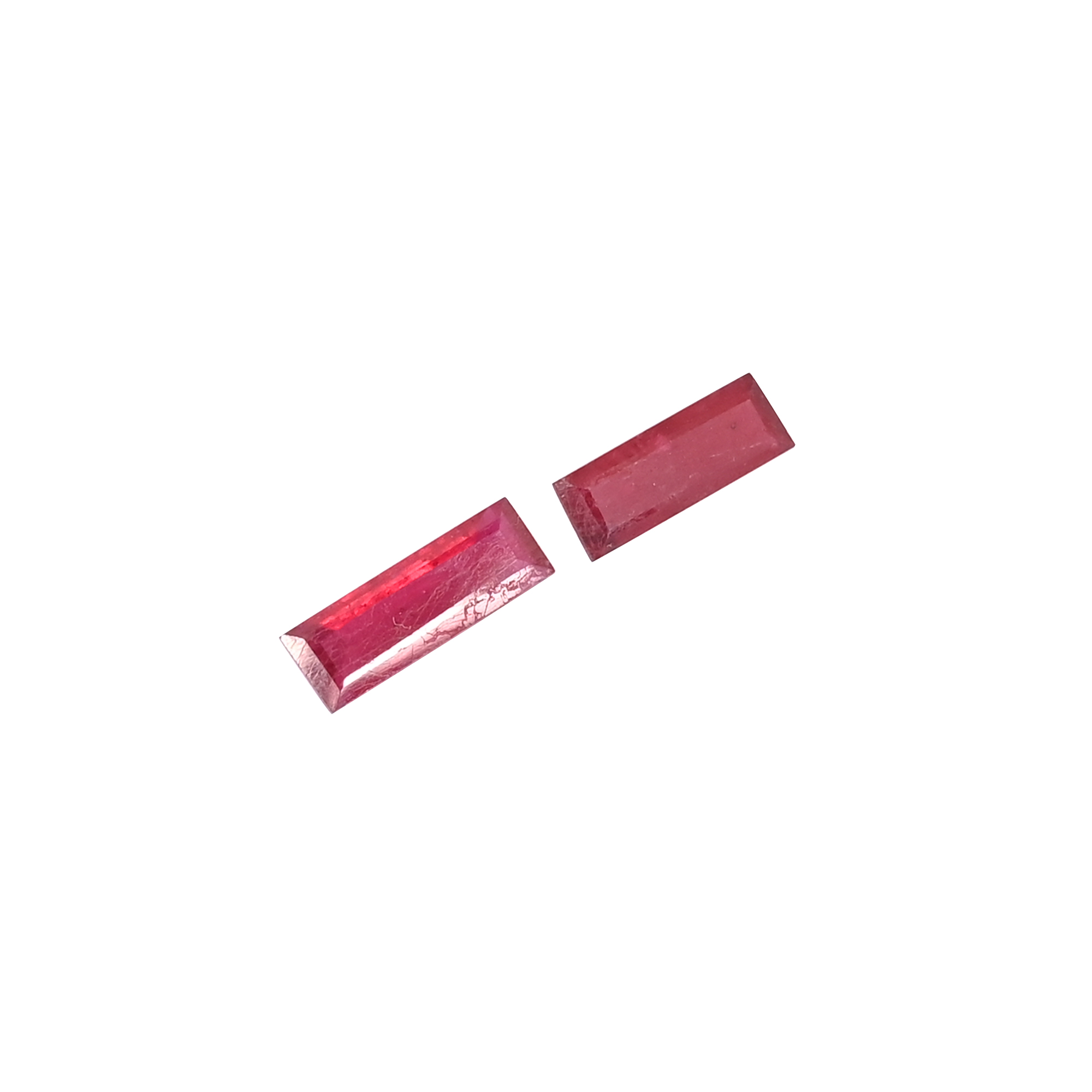 Natural Ruby Gemstone Rectangle Shape Stone for Jewelry Making