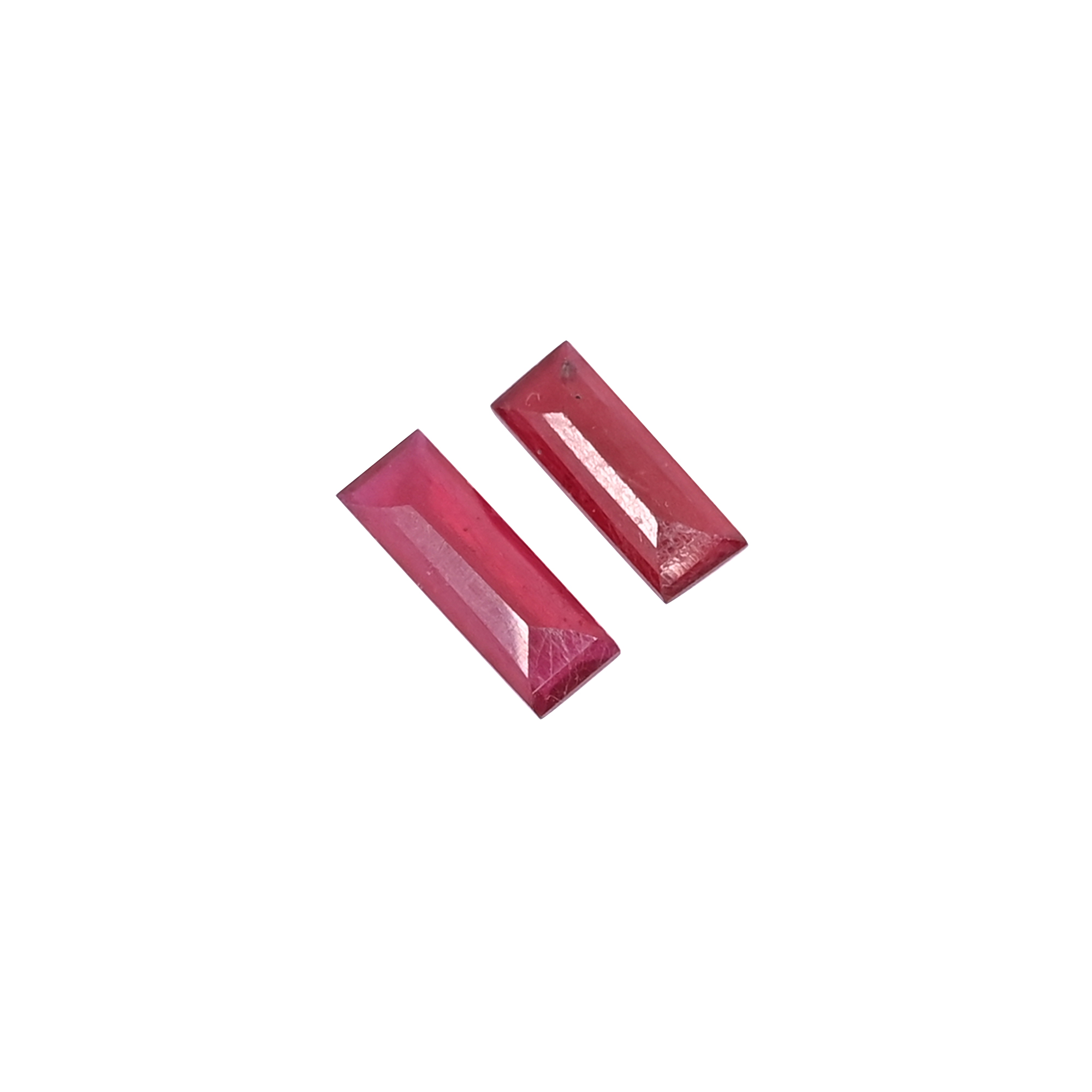 Natural Ruby Gemstone Rectangle Shape Stone for Jewelry Making
