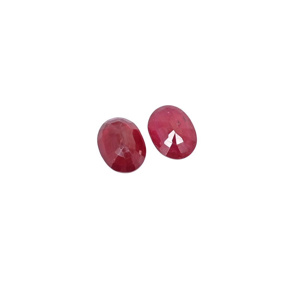 Image of Natural Ruby Stone Oval Shape Loose Gemstone For Jewelry Making