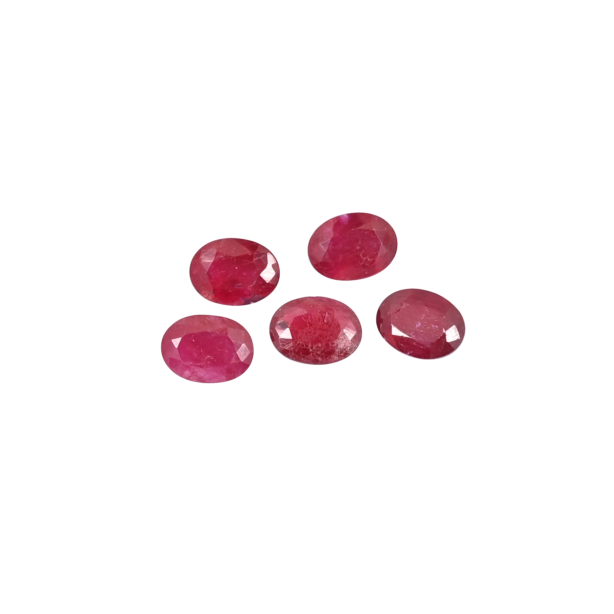Natural Ruby Oval Loose Gemstone 8x6mm 140 Carat for Jewelry Making