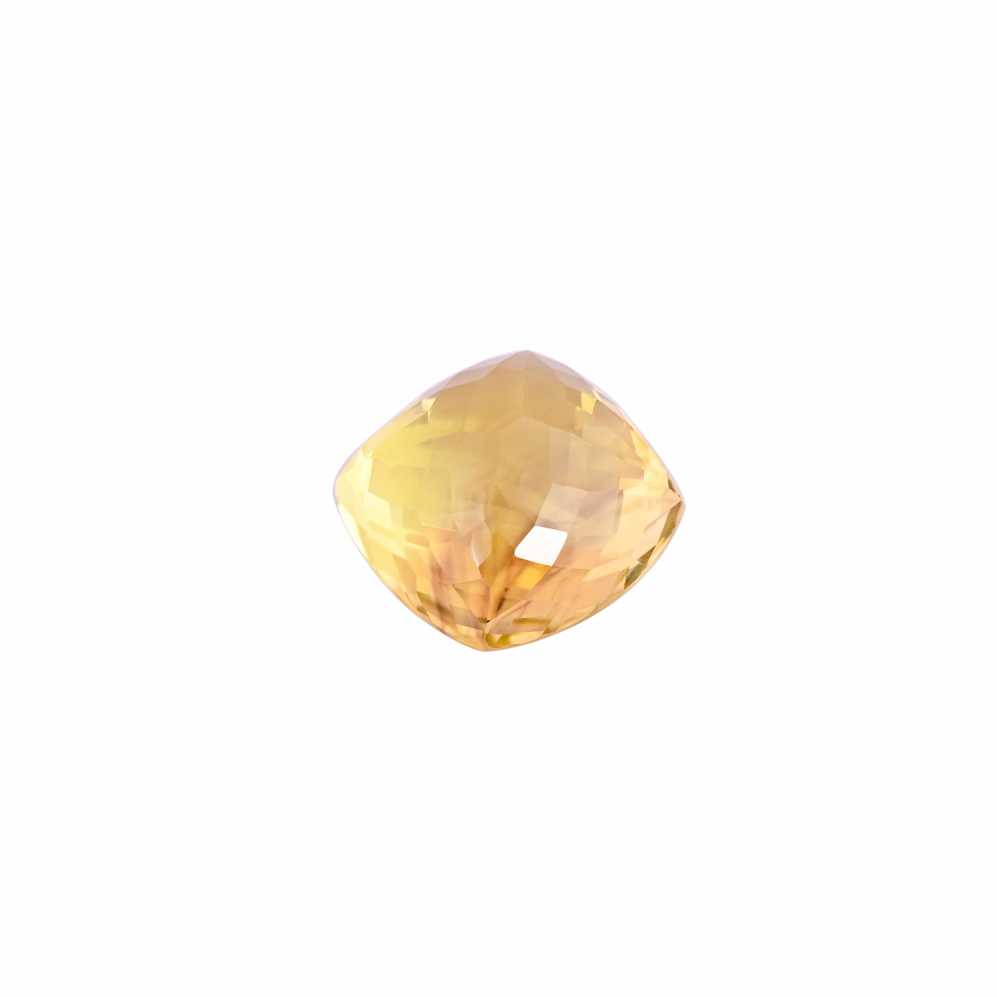 Natural Lemon Quartz 18X18MM Normal Square Checker Cut 32Cts 1Piece Gemstone For Making Jewelry