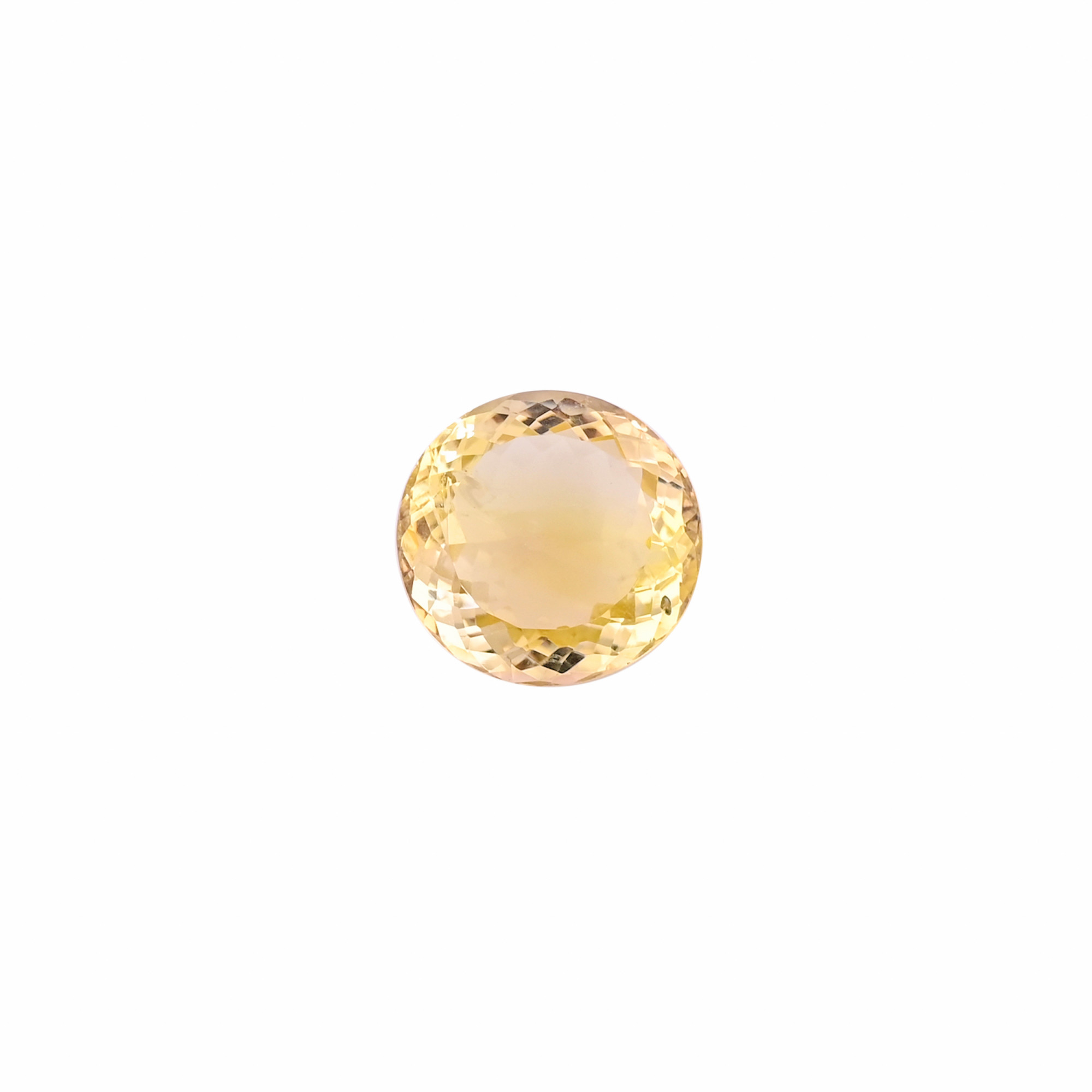 Natural Lemon Quartz 19MM Round Checker Cut 2405Cts 1Piece Gemstone For Making Jewelry