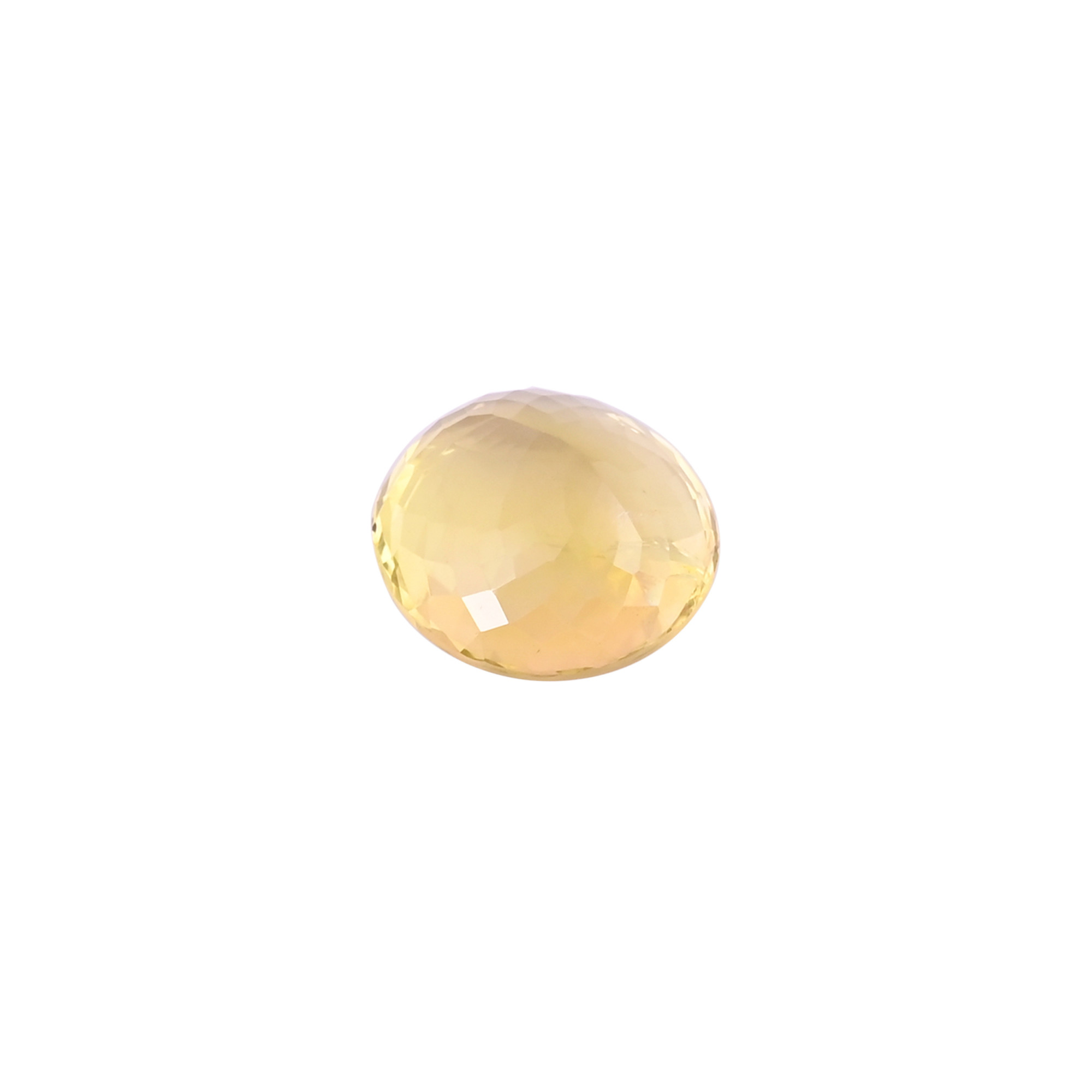Natural Lemon Quartz 19MM Round Checker Cut 2405Cts 1Piece Gemstone For Making Jewelry