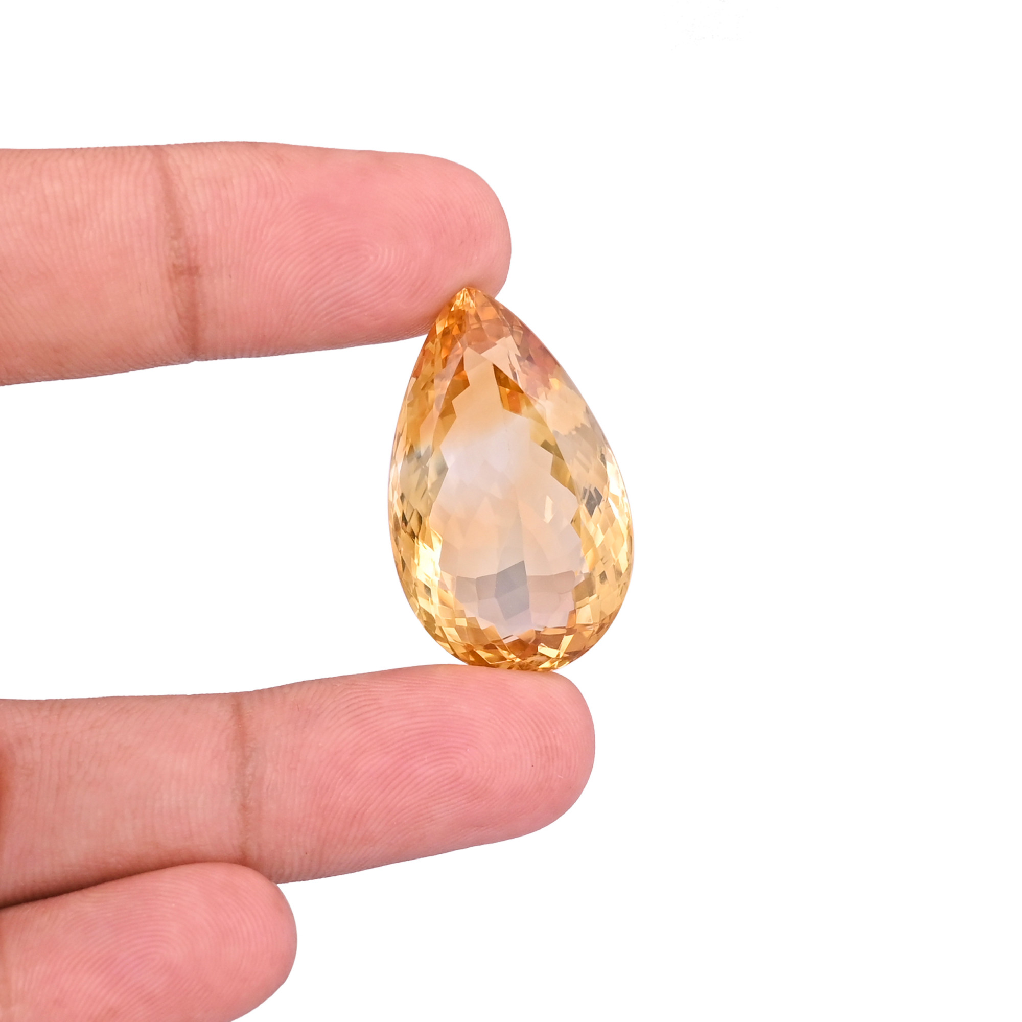 Natural Citrine 30X18MM Pear Normal Cut 41Cts 1 Piece Gemstone For Making Jewelry