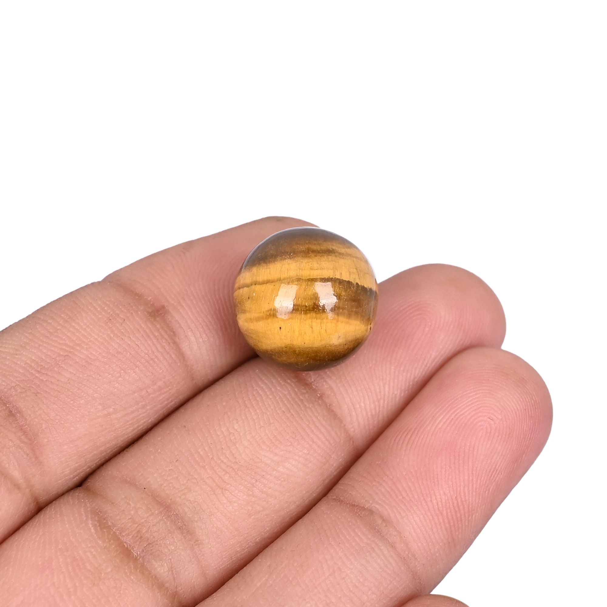Wholesale High Quality Natural Tiger Eye 14x14mm 196 cts Round Ball Crystal Healing Stones Ball for Decoration Beads Gemstone
