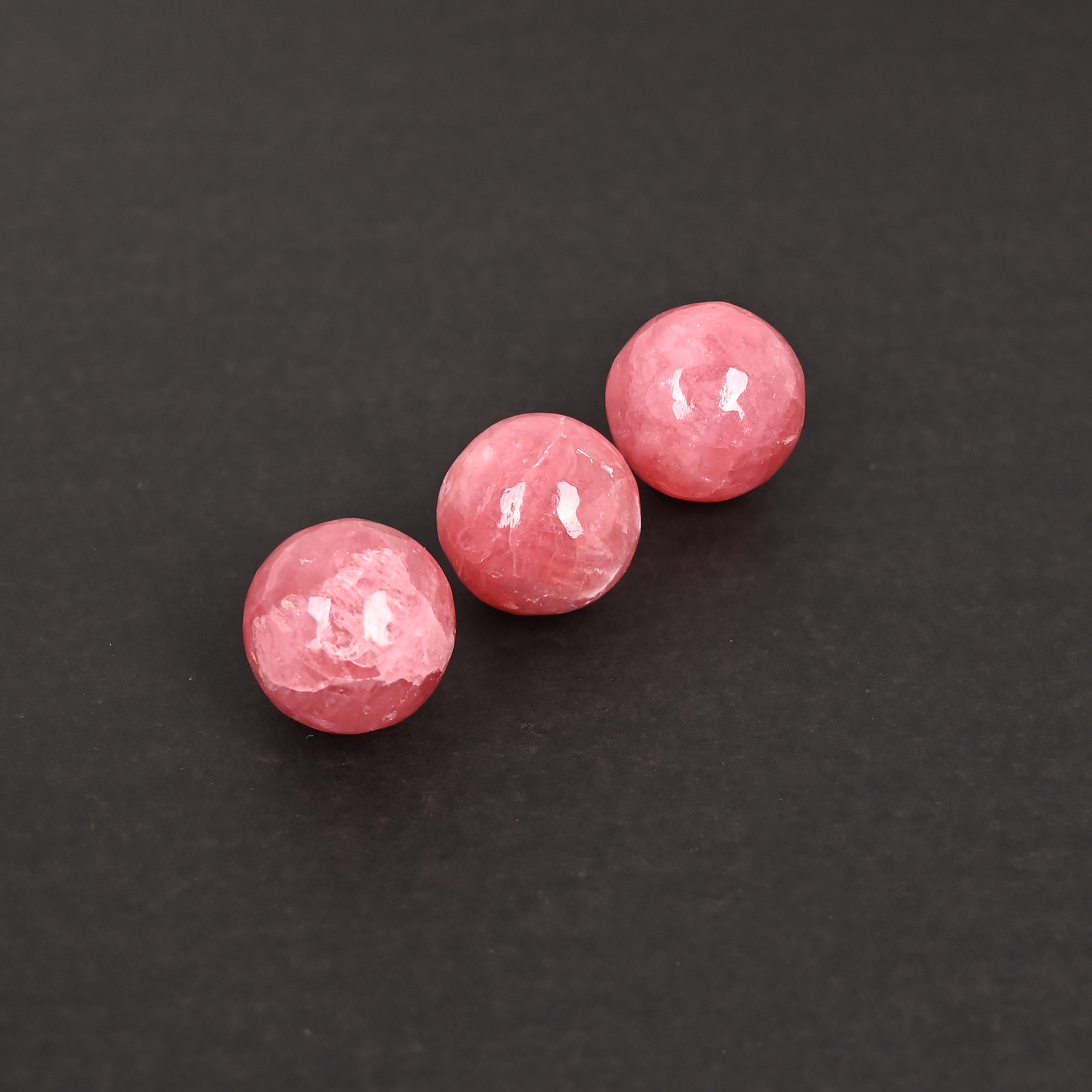 Spiritual Gemstone Crystal Healing Loose Stone Ball 10mm Beads Handcrafted Rhodochrosite Mini Sphere For Collection