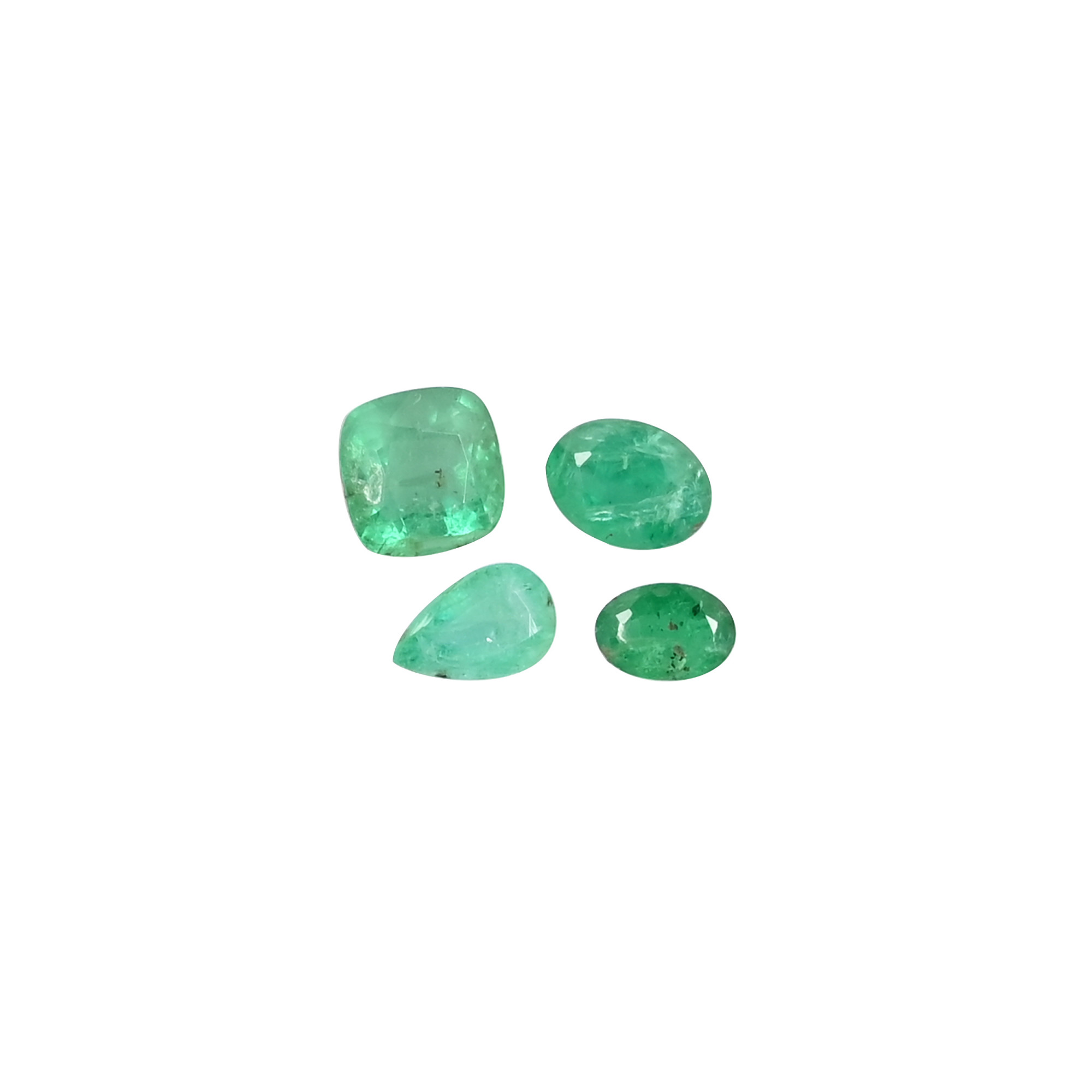 6x4 mm to 8x7 mm Natural Zambia Emerald lot Mix Shape lot Oval Pear Cushion Cut Loose Gemstones 525Cts stone for Jewelry Making