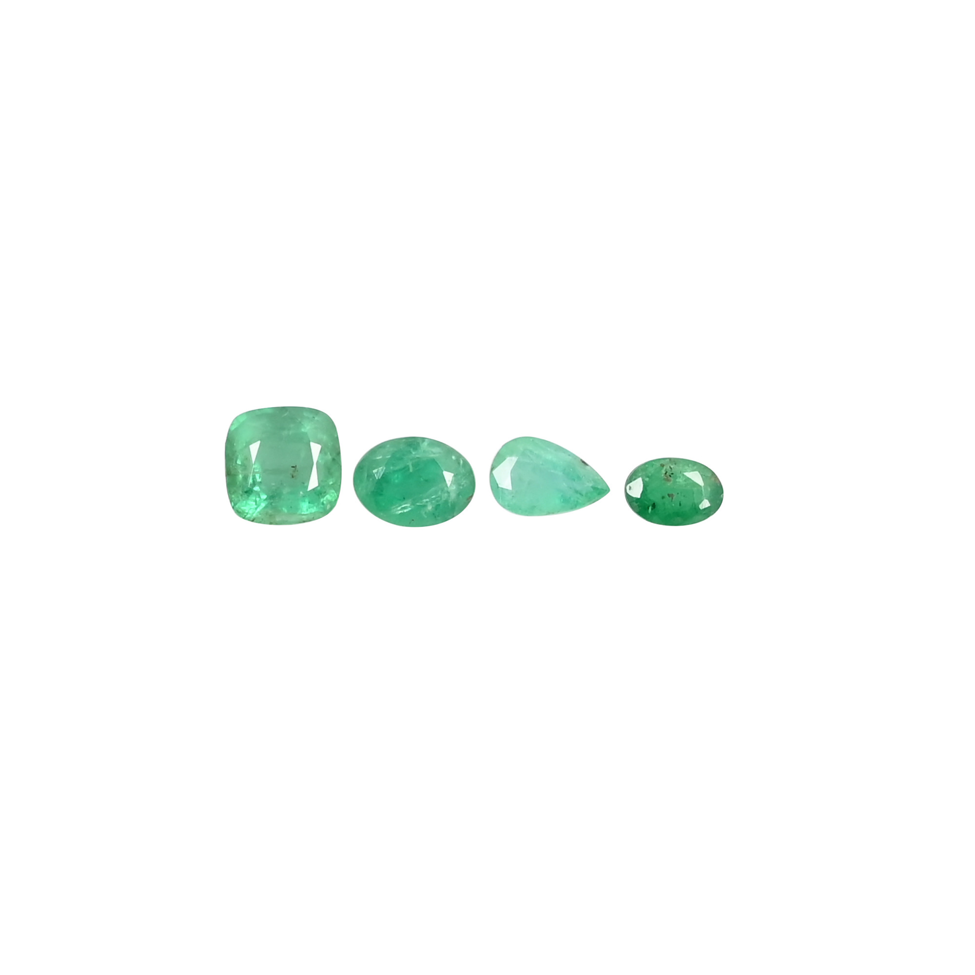 6x4 mm to 8x7 mm Natural Zambia Emerald lot Mix Shape lot Oval Pear Cushion Cut Loose Gemstones 525Cts stone for Jewelry Making