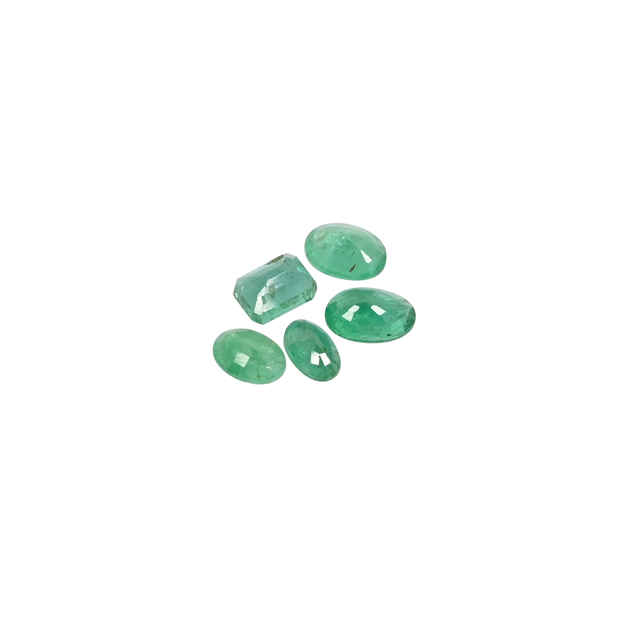 Natural Zambia Emerald lot Mix Shape Oval Emerald Cut 7x4mm to 9x6mm Loose Gemstones 515 Cts lot for Jewelry Making Stone