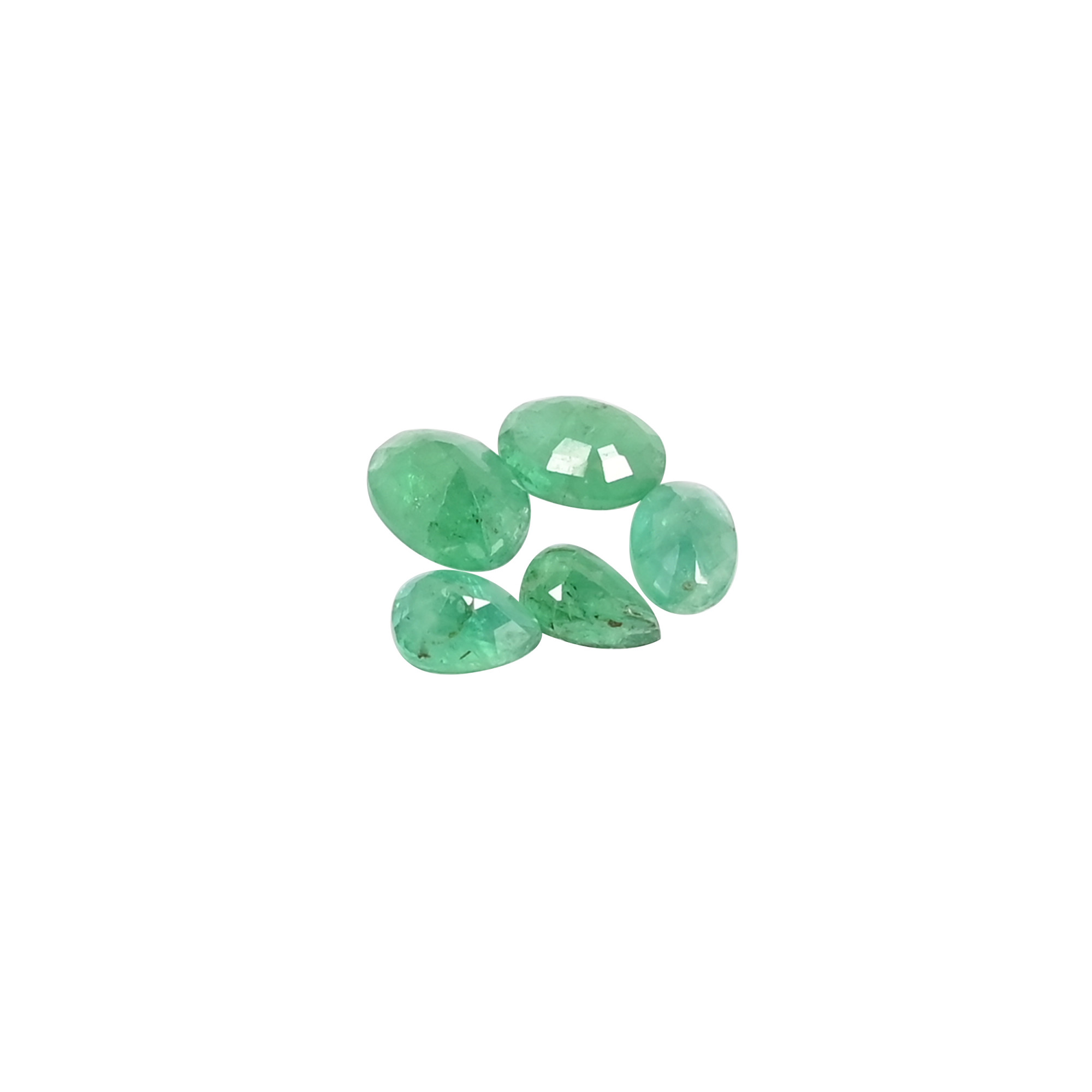5 Pc Natural Zambia Emerald 7x4mm to 8x6mm Loose Gemstone 502 cts Mix Shape Lot For Jewelry Making Stone