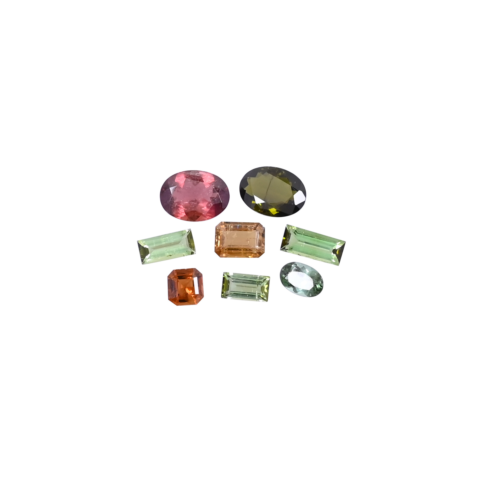 8 Pc Lot Natural Multi Tourmaline Loose Gemstone 5x5mm to 10x8mm 10cts Mix Shape Lot Stone Jewelry Making Stone