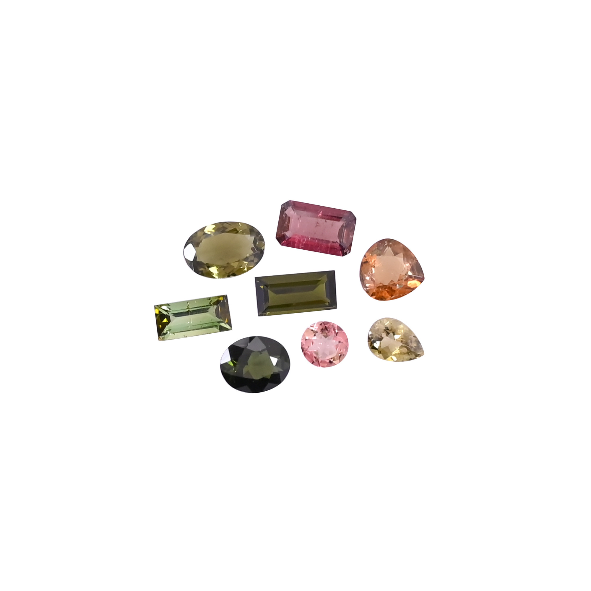 1035cts 8 Pc Lot Natural Multi Tourmaline Lot Loose Gemstone 5x5mm to 10x7mm Mix Shape Lot Jewelry Making Stone