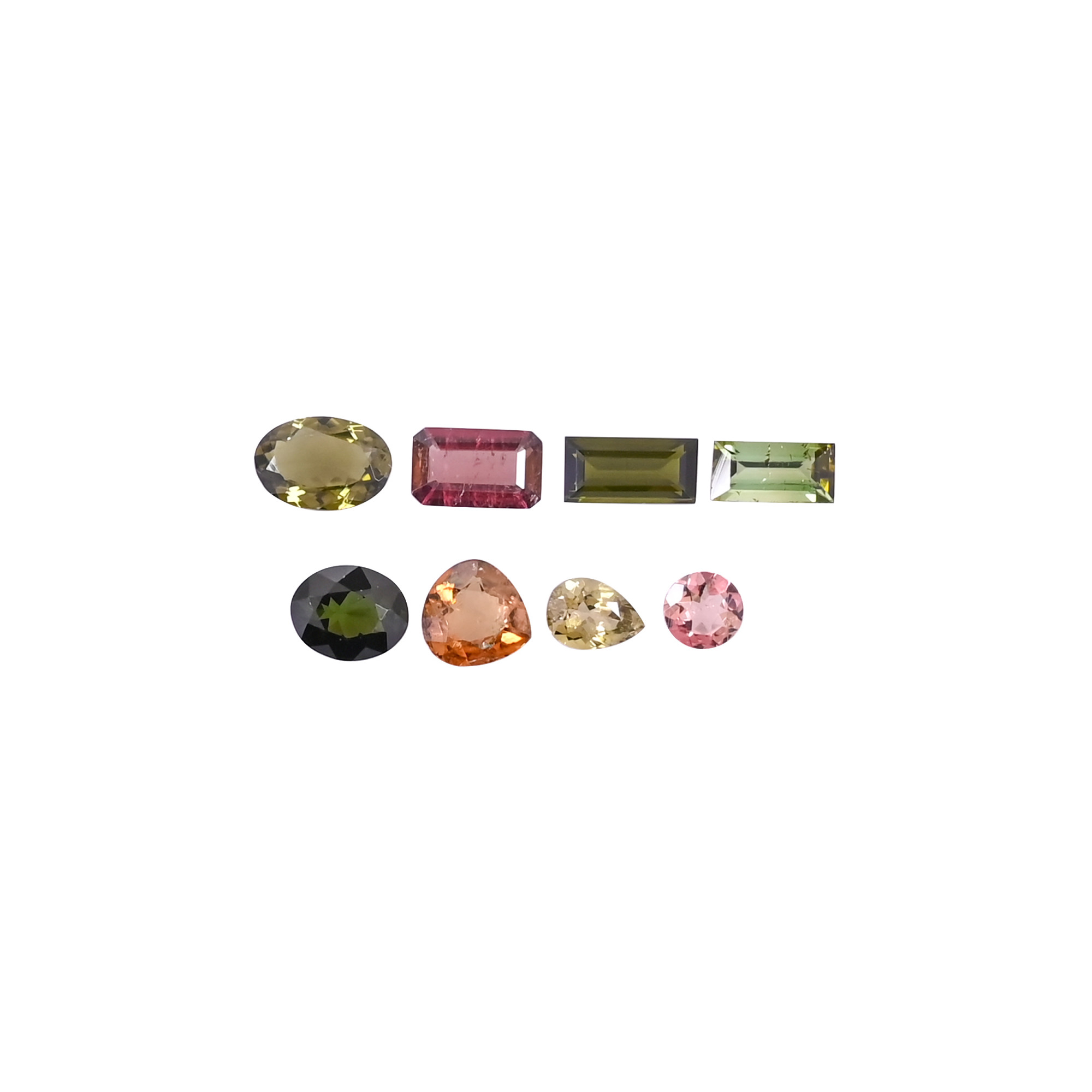 1035cts 8 Pc Lot Natural Multi Tourmaline Lot Loose Gemstone 5x5mm to 10x7mm Mix Shape Lot Jewelry Making Stone