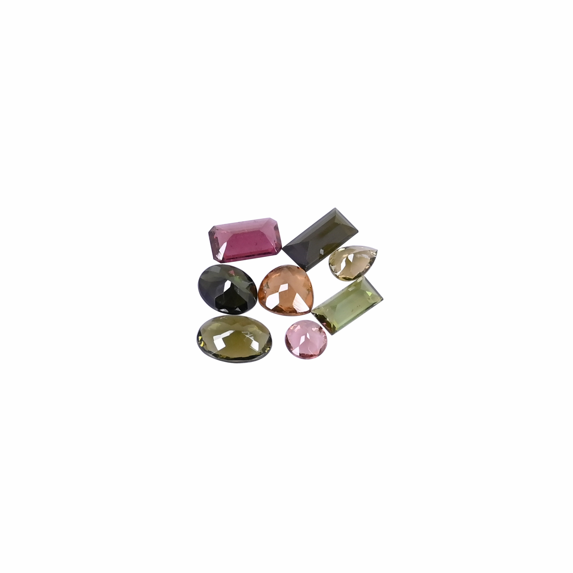 1035cts 8 Pc Lot Natural Multi Tourmaline Lot Loose Gemstone 5x5mm to 10x7mm Mix Shape Lot Jewelry Making Stone