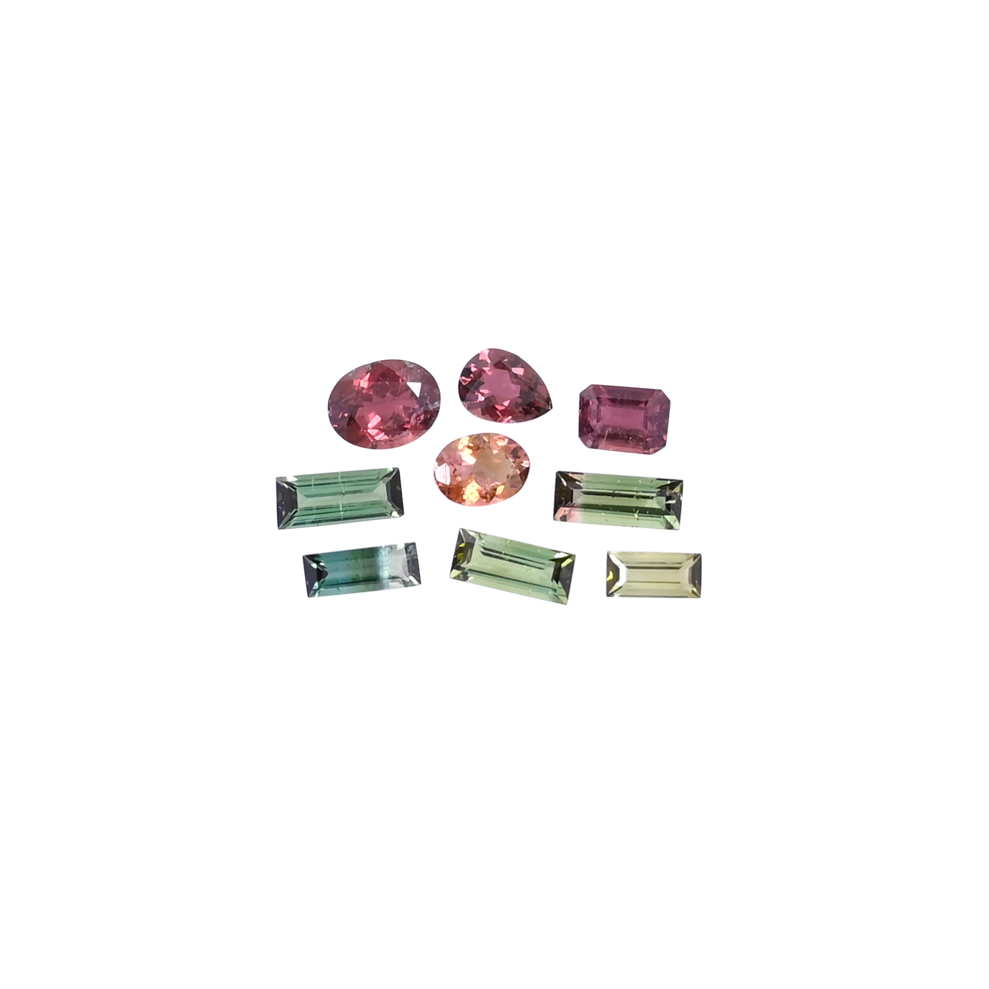 9 Pcs Wholesale Lot Natural Multi Tourmaline lot Loose Gemstone 8x6mm to 10x4mm 1005cts Mix Shape Lot Stone For Jewelry Making