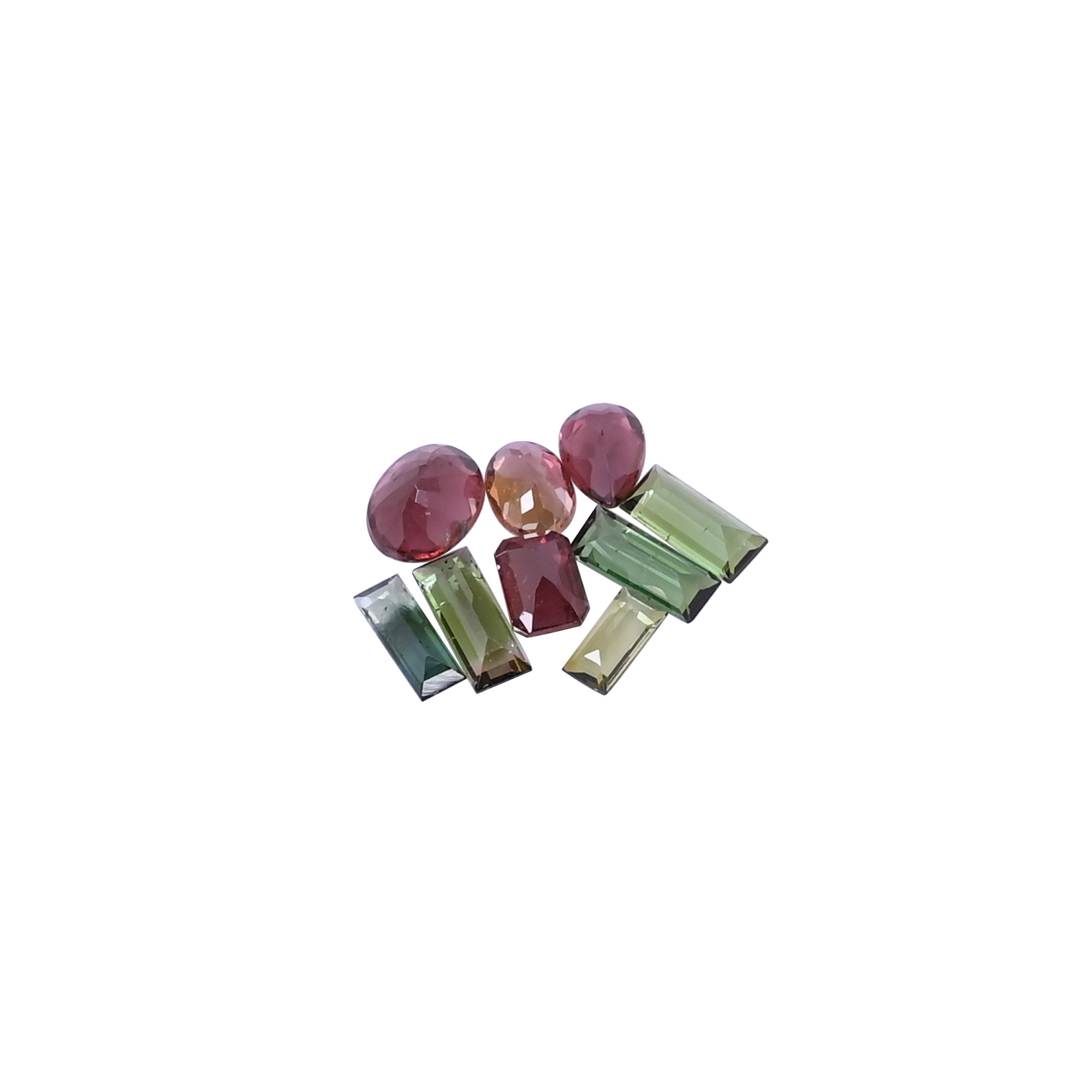 9 Pcs Wholesale Lot Natural Multi Tourmaline lot Loose Gemstone 8x6mm to 10x4mm 1005cts Mix Shape Lot Stone For Jewelry Making