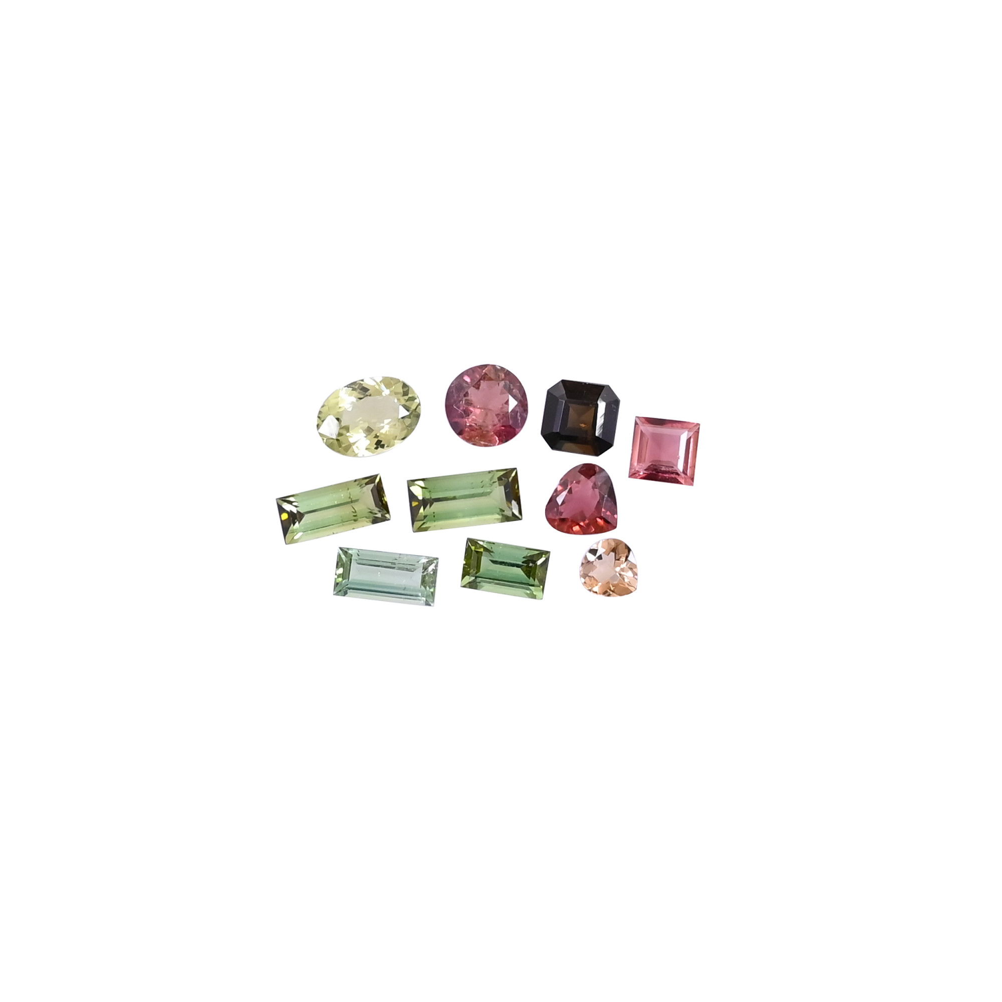 10 Pcs Lot Natural Multi Tourmaline lot Loose Gemstone 5x5mm to 9x6mm 1015cts Mix Shape Lot Stone For Jewelry Making Stone