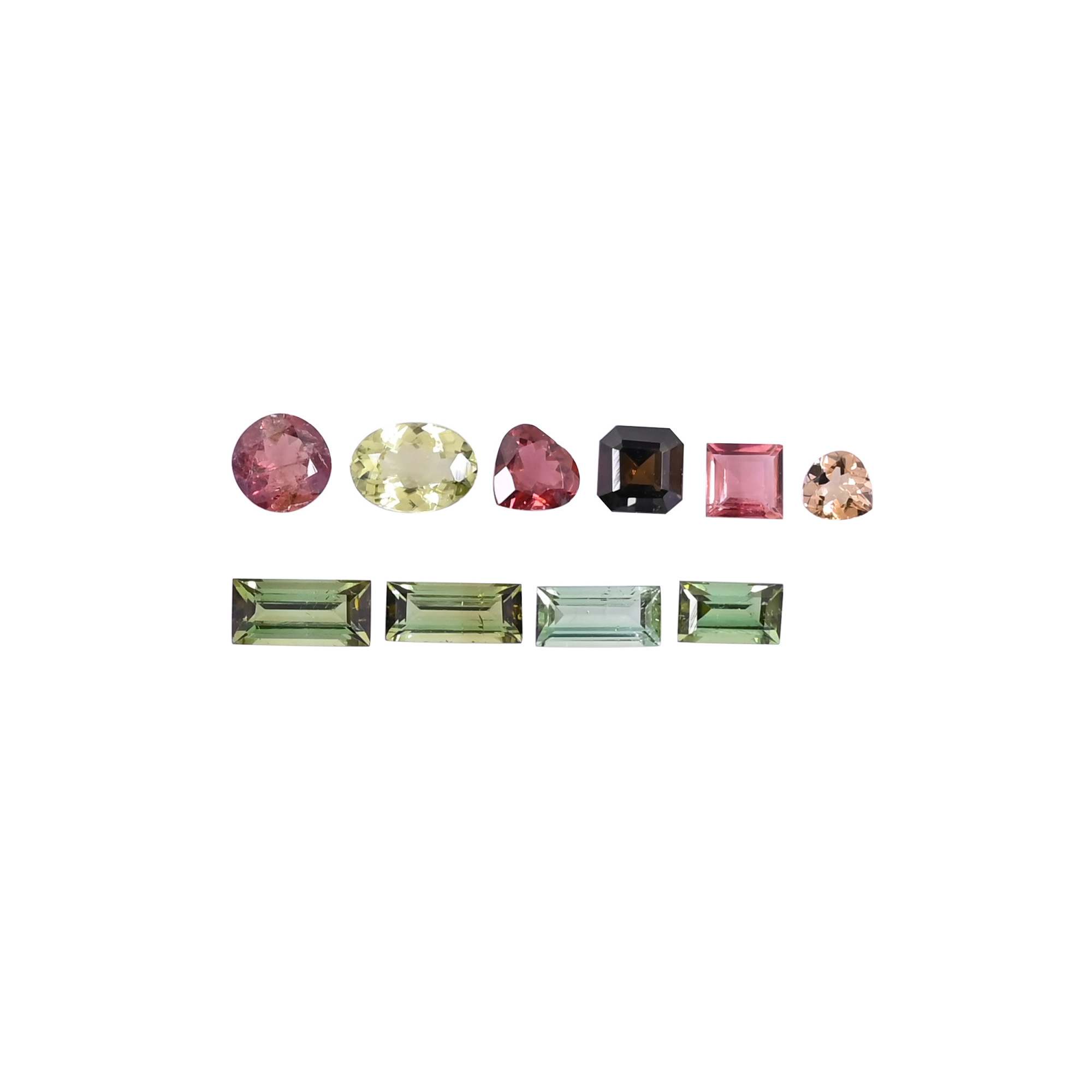 10 Pcs Lot Natural Multi Tourmaline lot Loose Gemstone 5x5mm to 9x6mm 1015cts Mix Shape Lot Stone For Jewelry Making Stone