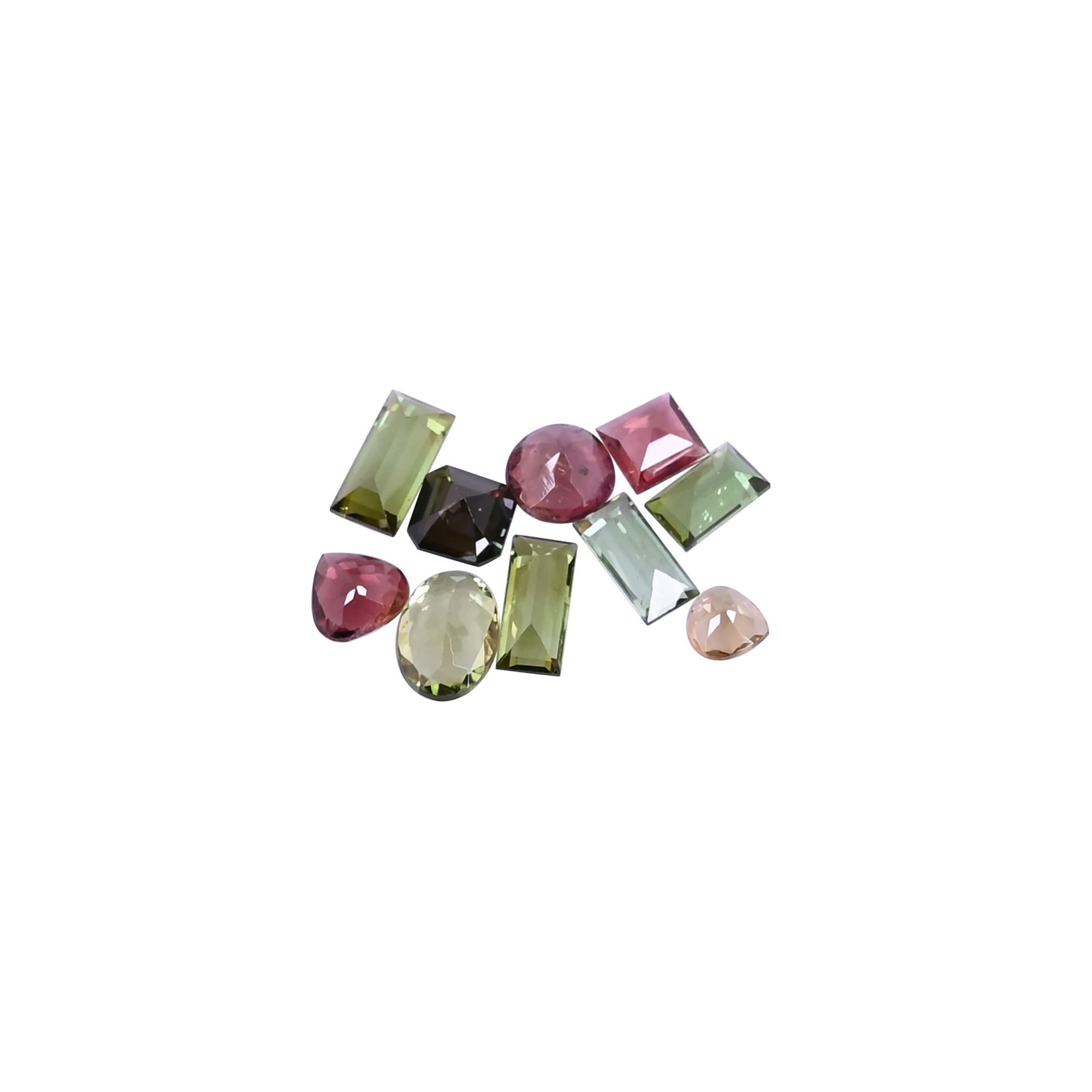 10 Pcs Lot Natural Multi Tourmaline lot Loose Gemstone 5x5mm to 9x6mm 1015cts Mix Shape Lot Stone For Jewelry Making Stone