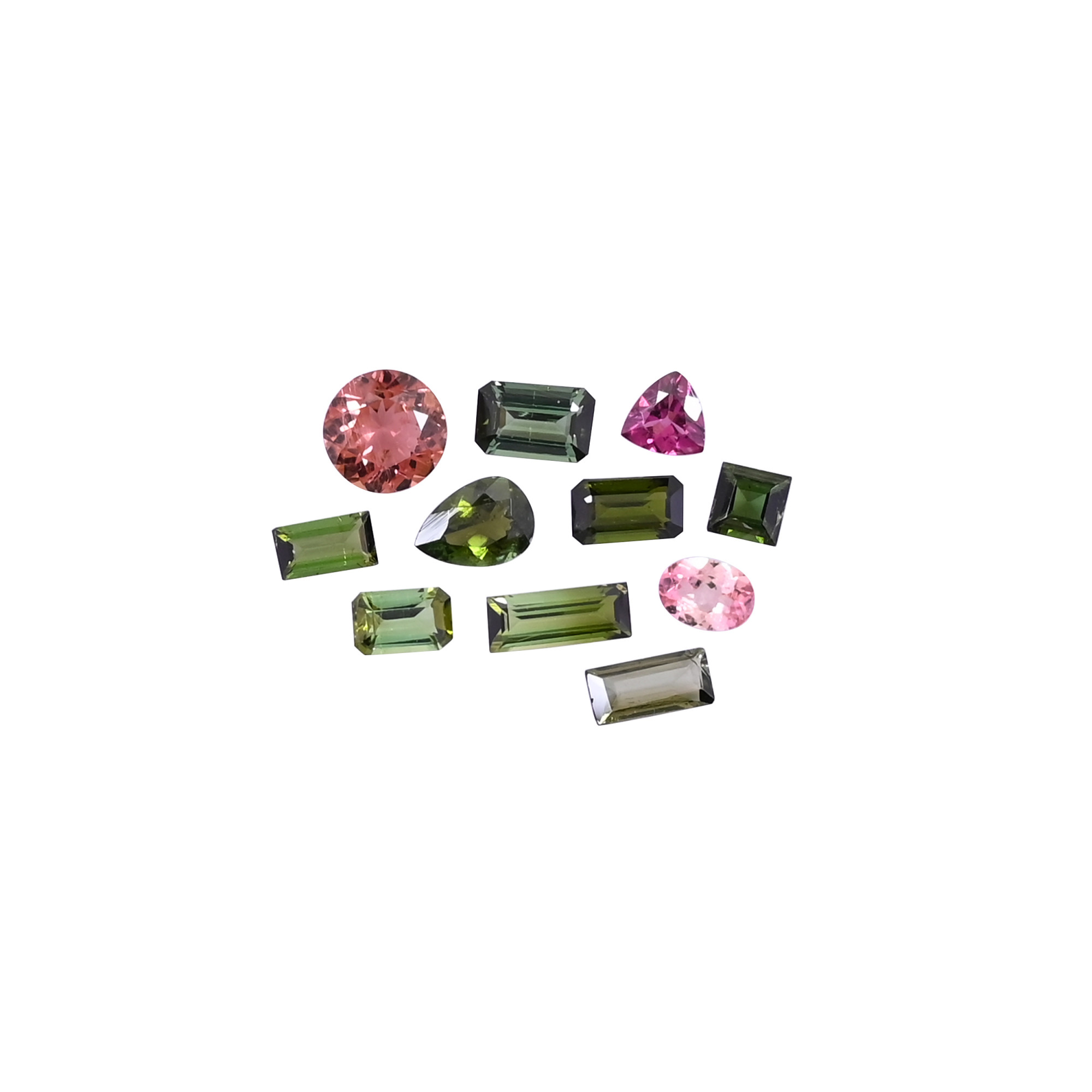11 Pcs Lot Natural Multi Tourmaline lot Loose Gemstone 6x6mm to 9x4mm 1000cts Mix Shape Lot Stone For Jewelry Making Stone