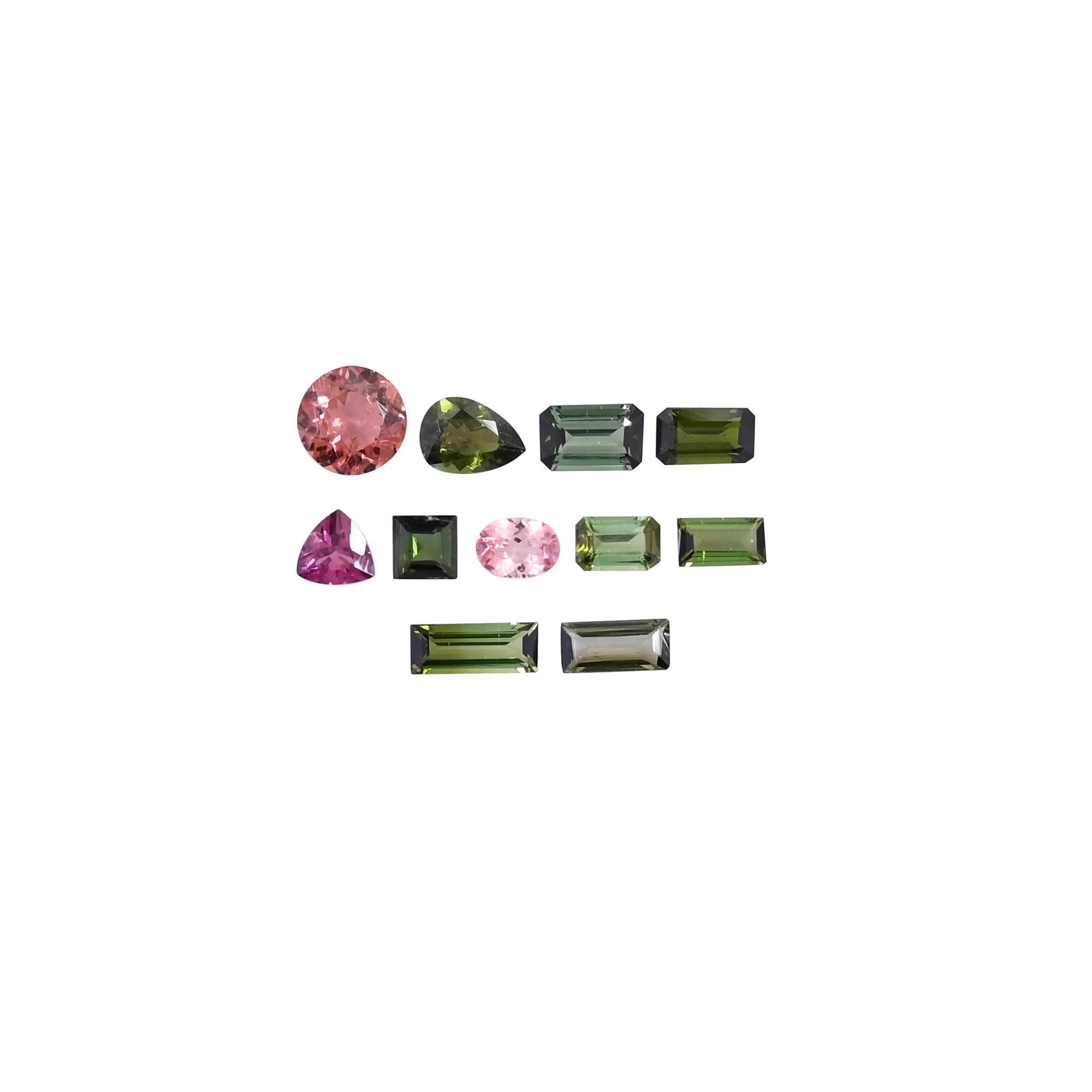 11 Pcs Lot Natural Multi Tourmaline lot Loose Gemstone 6x6mm to 9x4mm 1000cts Mix Shape Lot Stone For Jewelry Making Stone