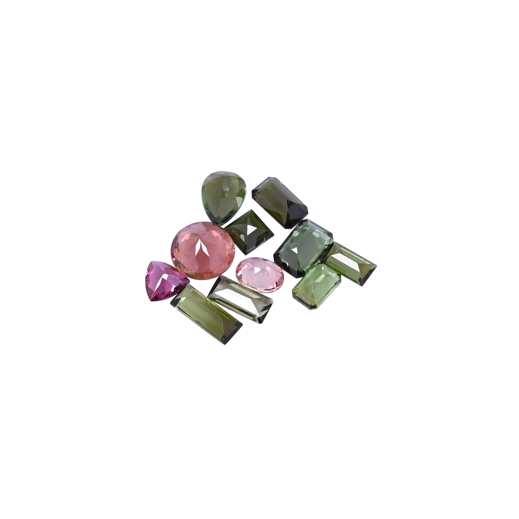 11 Pcs Lot Natural Multi Tourmaline lot Loose Gemstone 6x6mm to 9x4mm 1000cts Mix Shape Lot Stone For Jewelry Making Stone