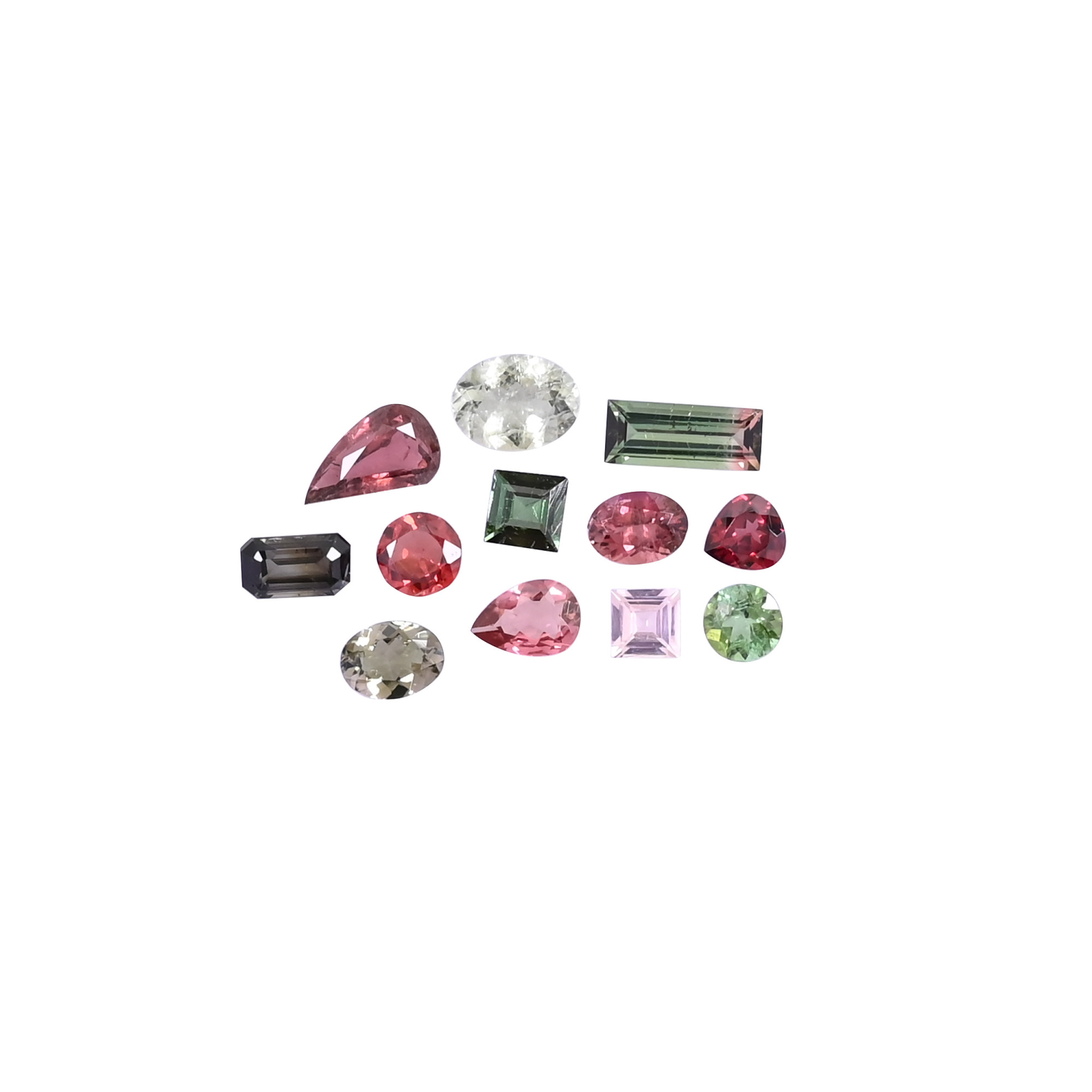 1010cts 12 Pcs Lot Natural Multi Tourmaline Loose Gemstone 4x4mm to 11x4mm Mix Shape Lot Jewelry Making Stone