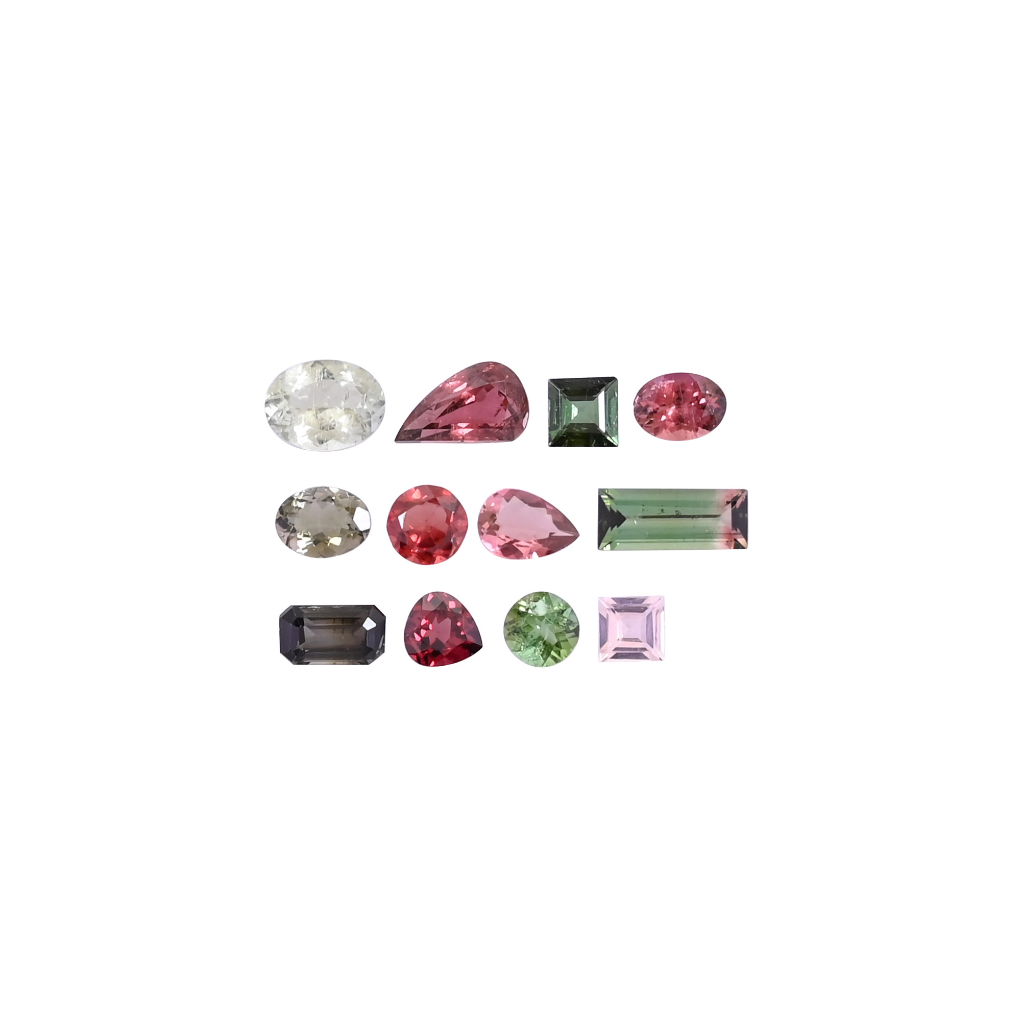 1010cts 12 Pcs Lot Natural Multi Tourmaline Loose Gemstone 4x4mm to 11x4mm Mix Shape Lot Jewelry Making Stone