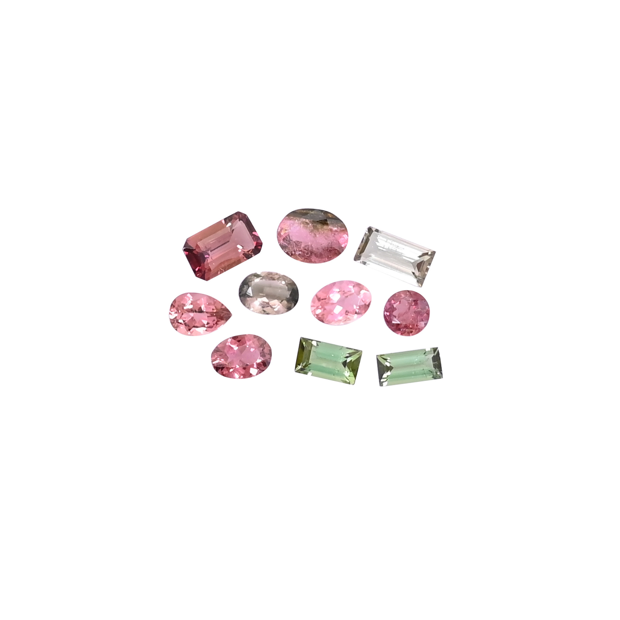 10 Pcs Wholesale Lot Natural Multi Tourmaline lot Loose Gemstone 5x5mm to 9x5mm 1000cts Mix Shape Lot Stone For Jewelry Making