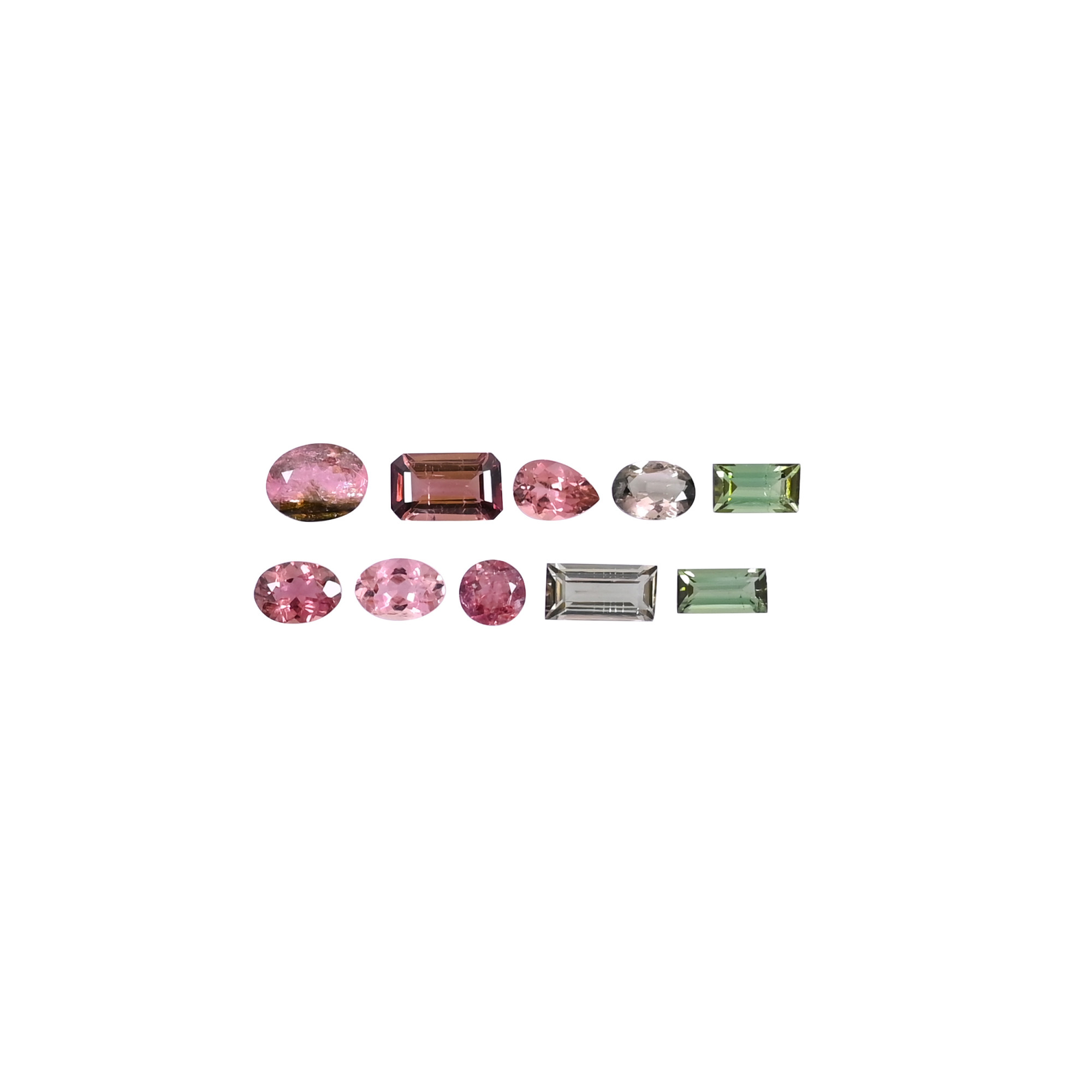 10 Pcs Wholesale Lot Natural Multi Tourmaline lot Loose Gemstone 5x5mm to 9x5mm 1000cts Mix Shape Lot Stone For Jewelry Making